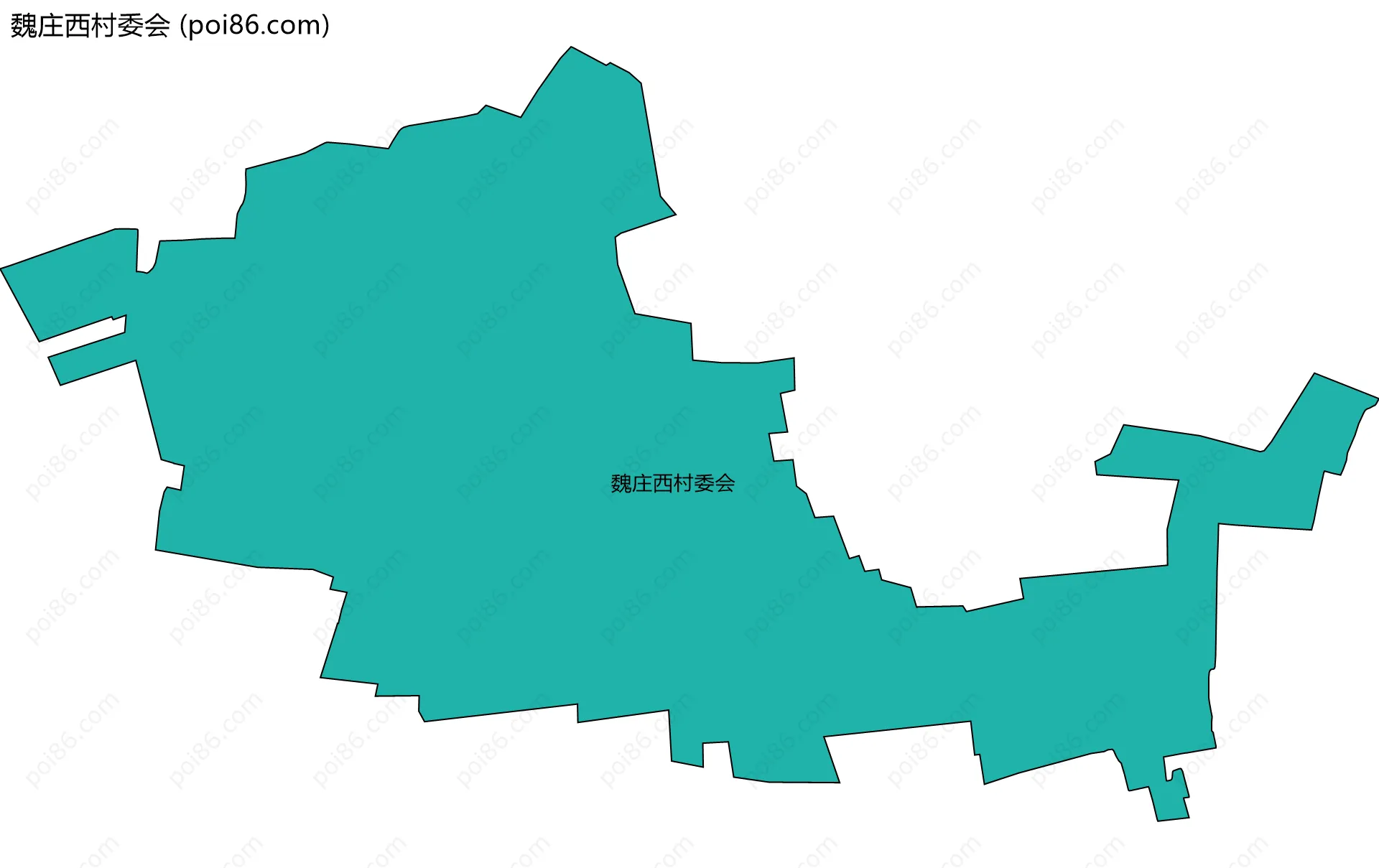 魏庄西村委会边界地图
