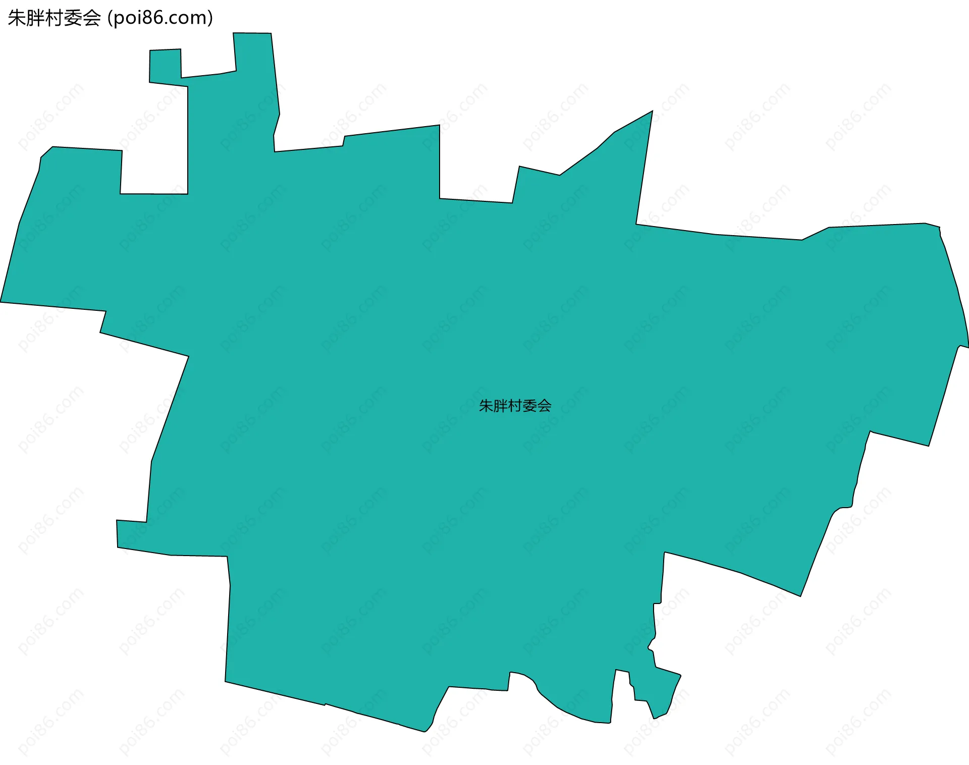 朱胖村委会边界地图