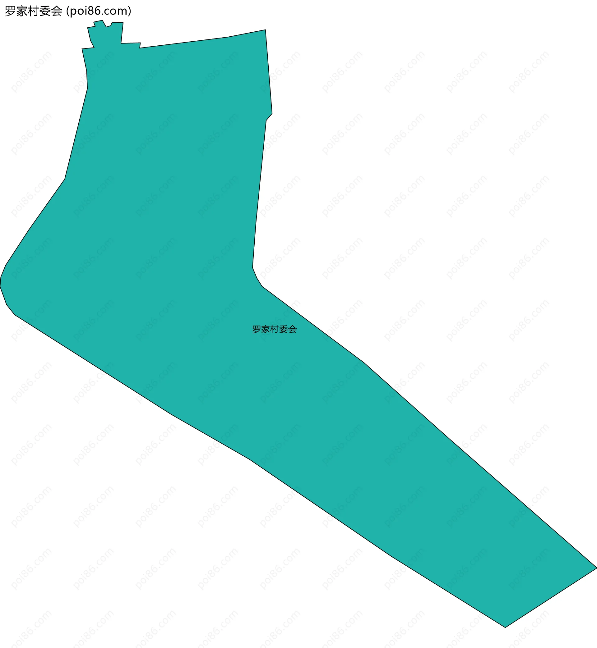 罗家村委会边界地图
