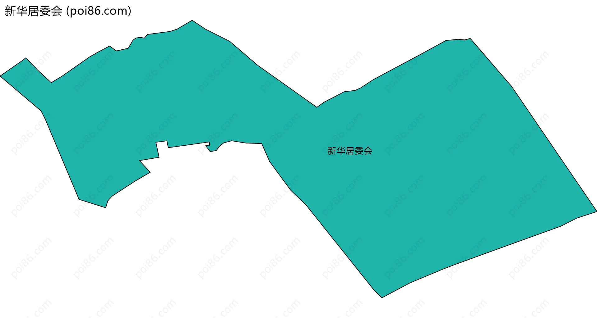 新华居委会边界地图