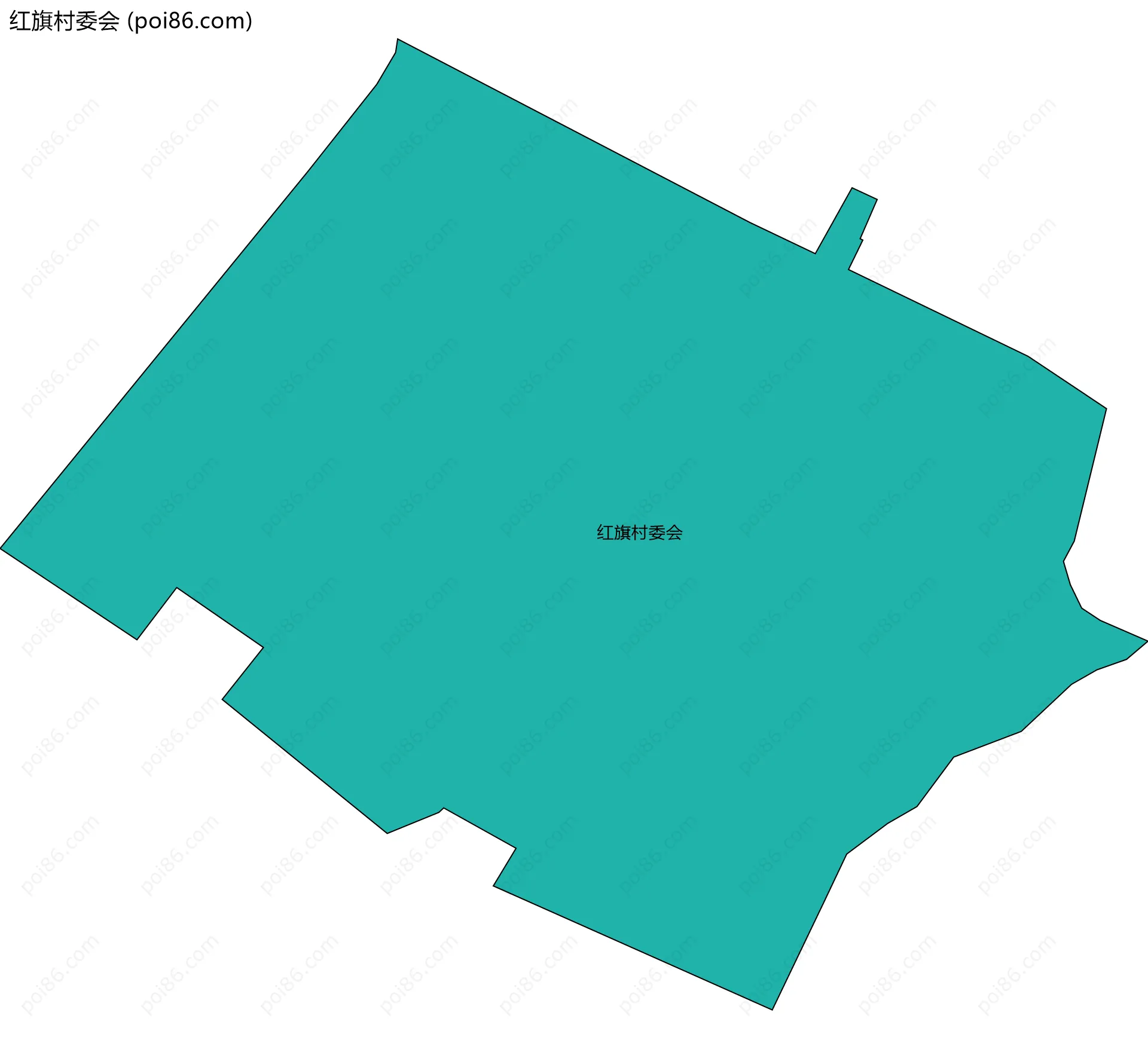 红旗村委会边界地图