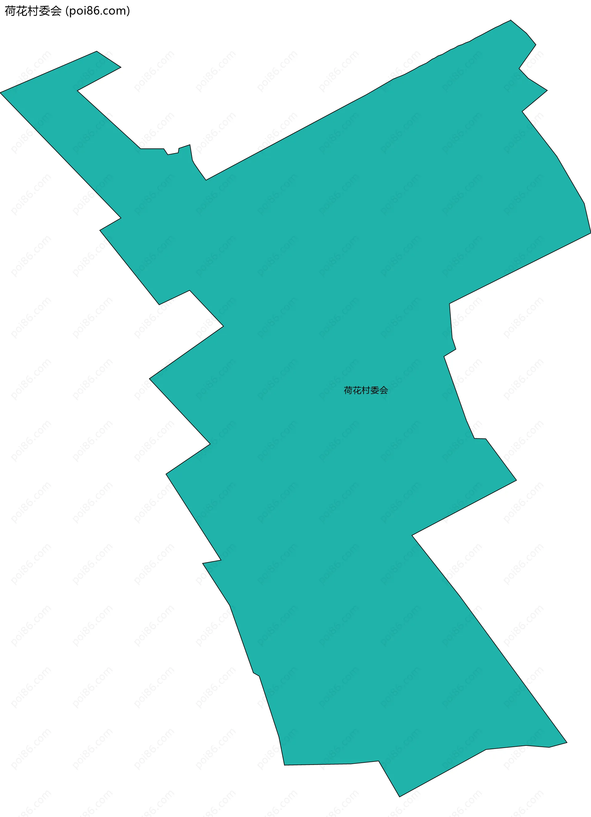 荷花村委会边界地图