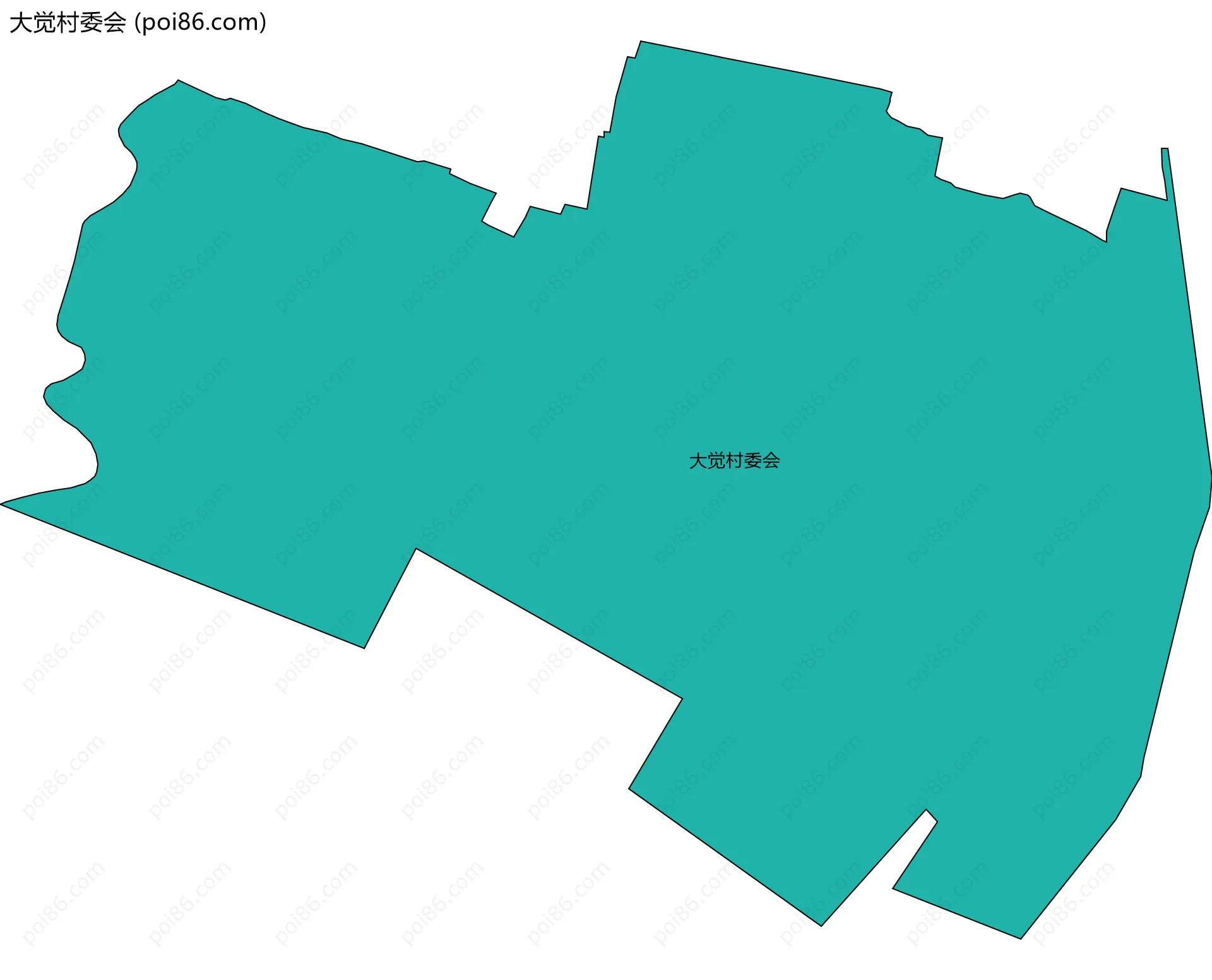 大觉村委会边界地图