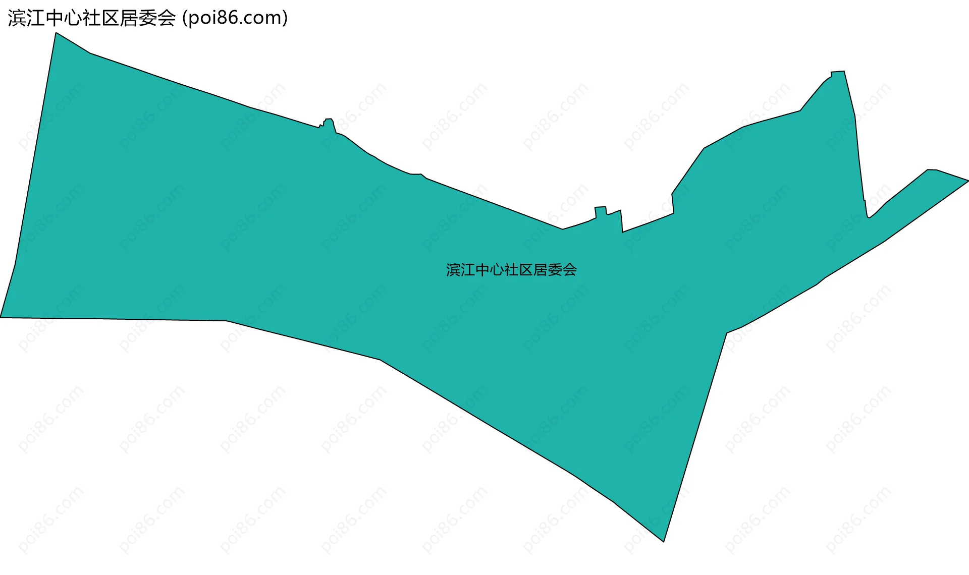 滨江中心社区居委会边界地图