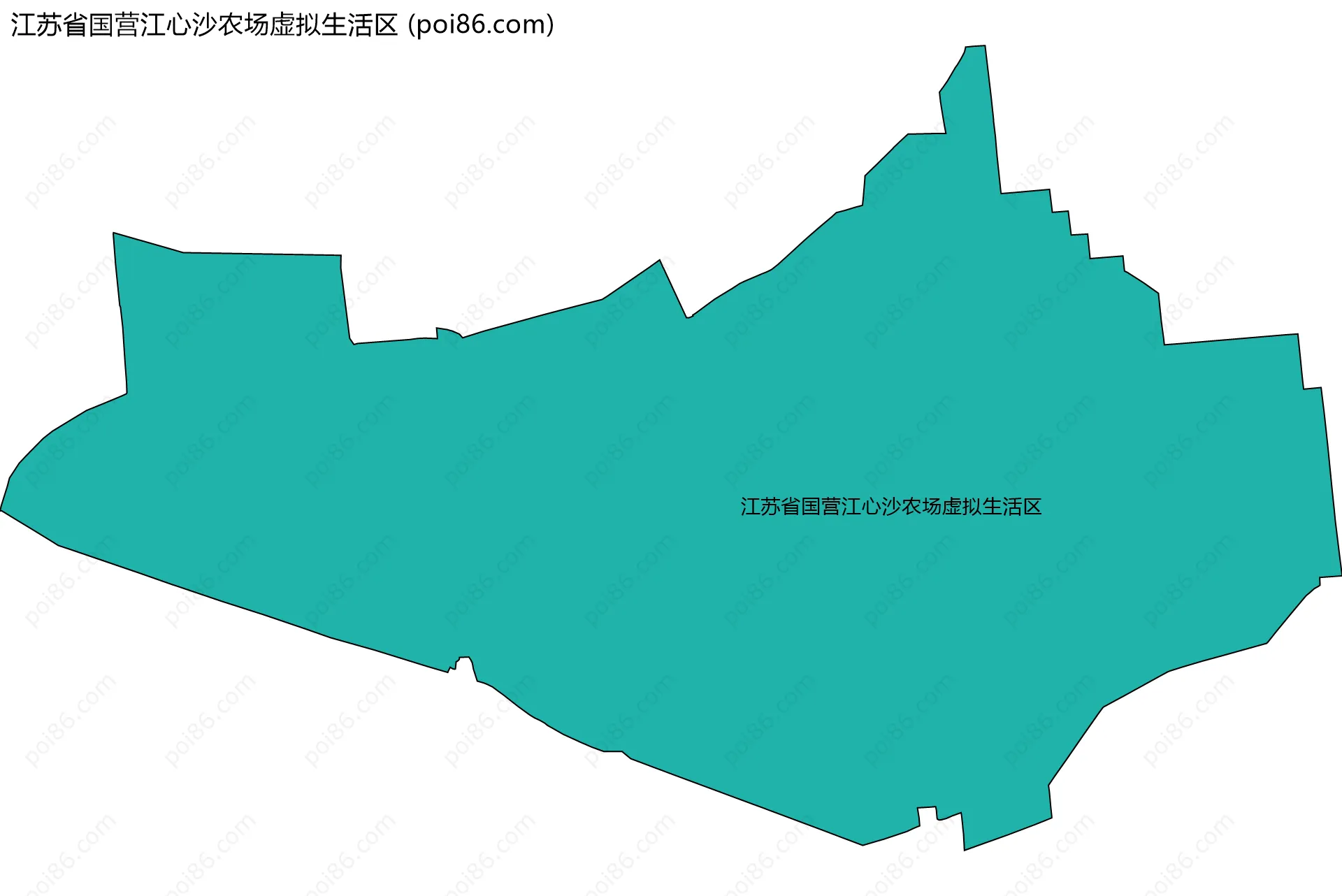 江苏省国营江心沙农场虚拟生活区边界地图