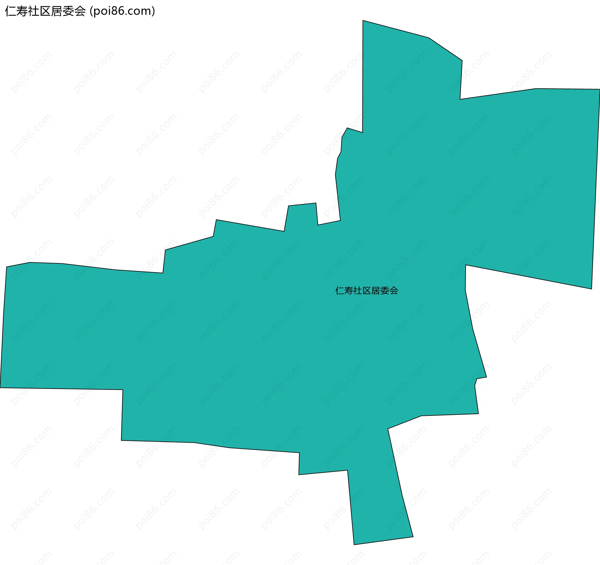 仁寿社区居委会边界地图