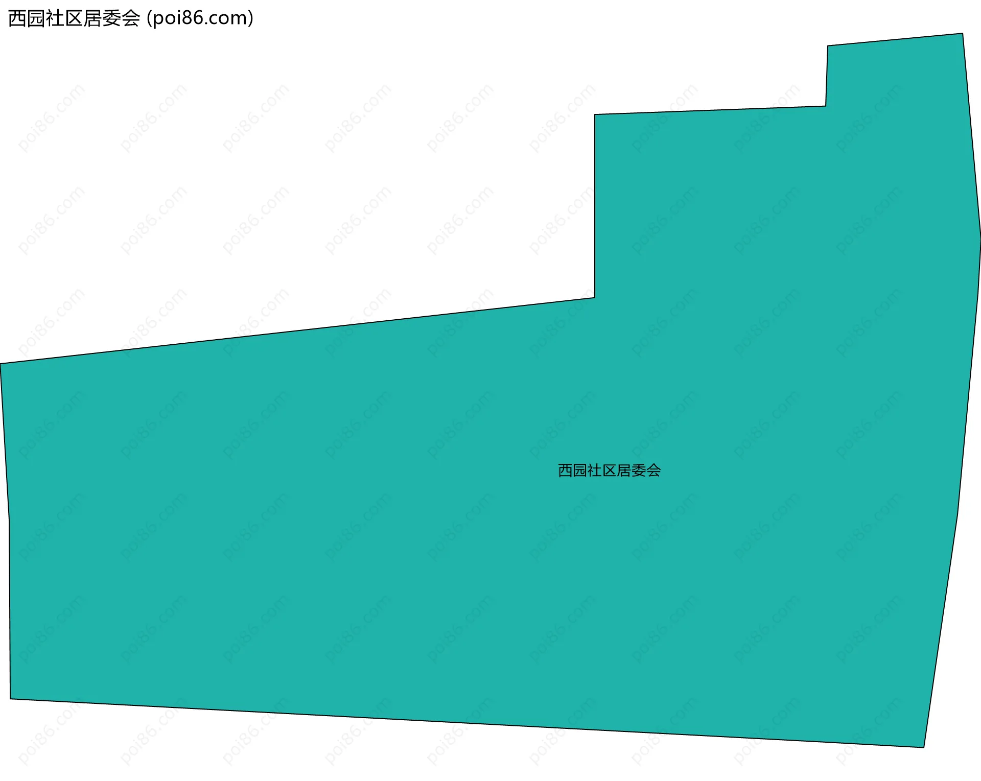 西园社区居委会边界地图