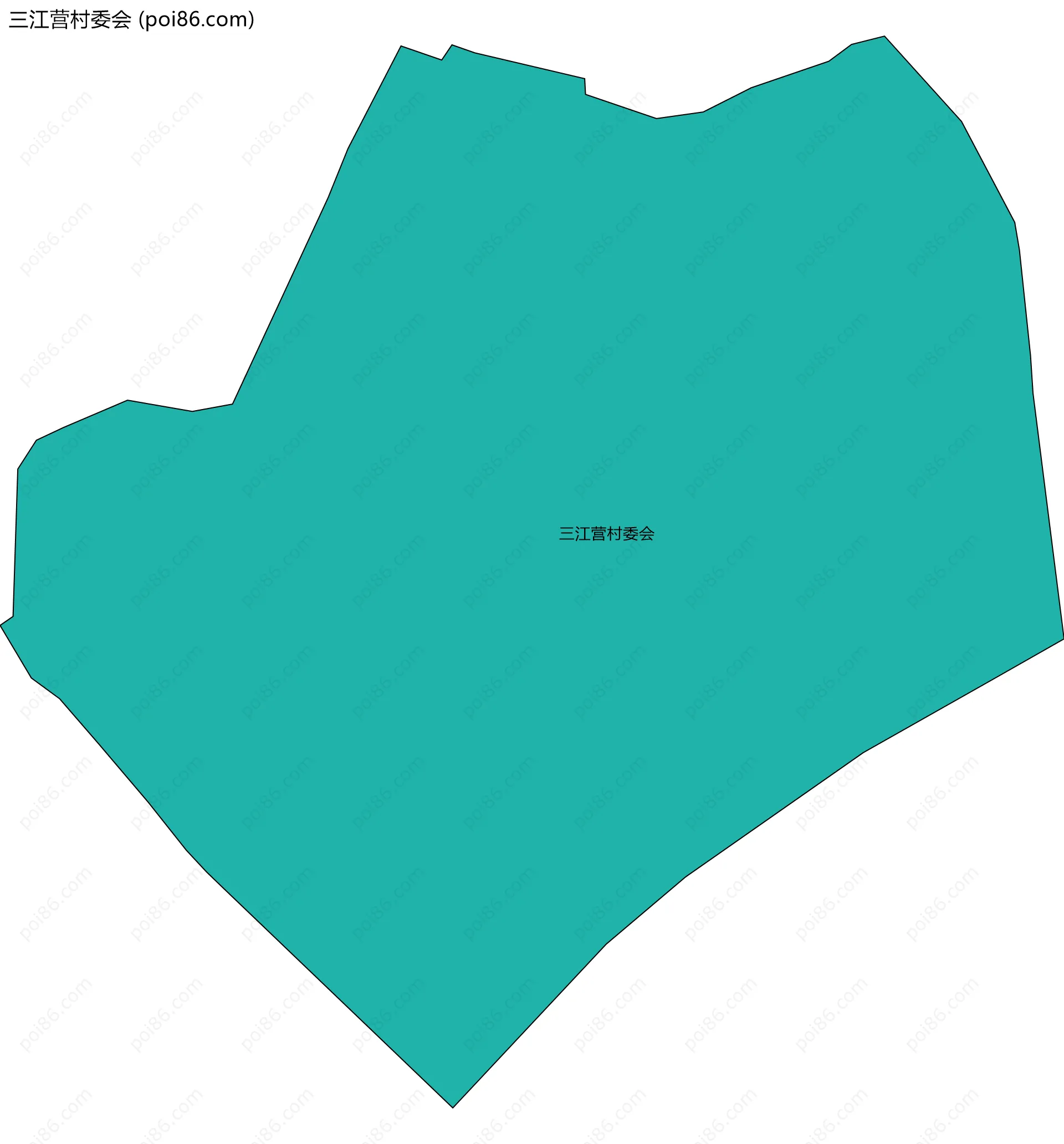 三江营村委会边界地图