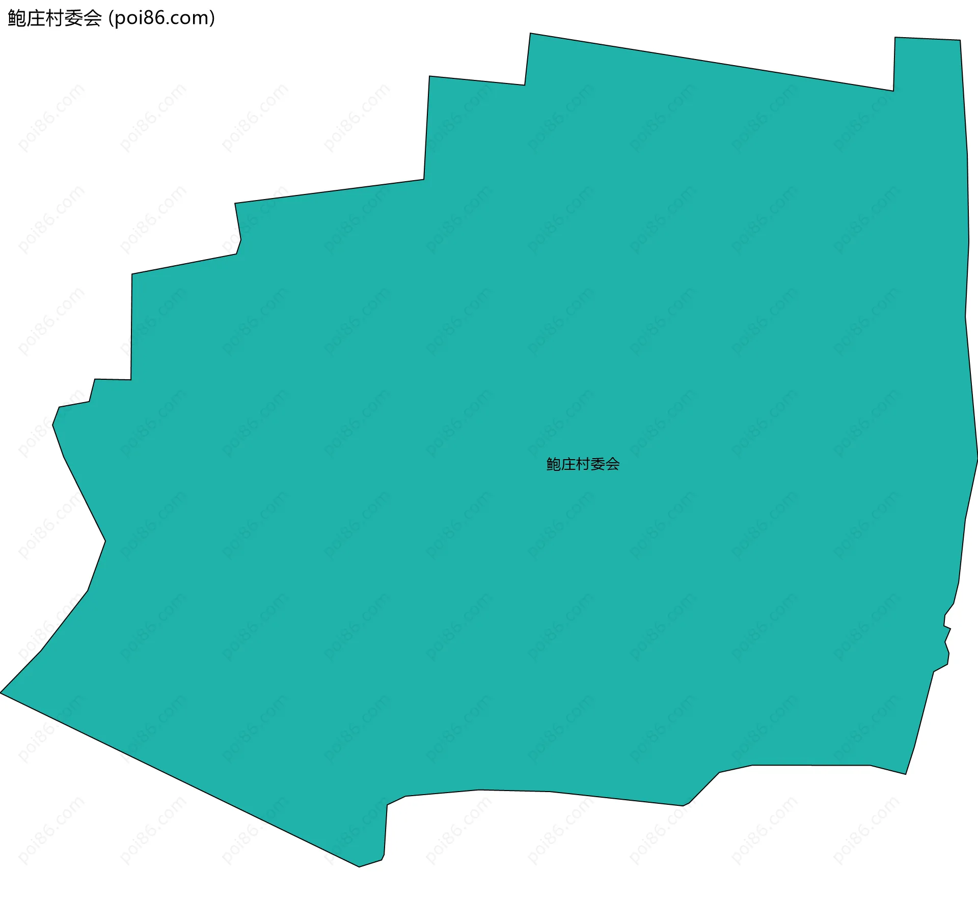 鲍庄村委会边界地图