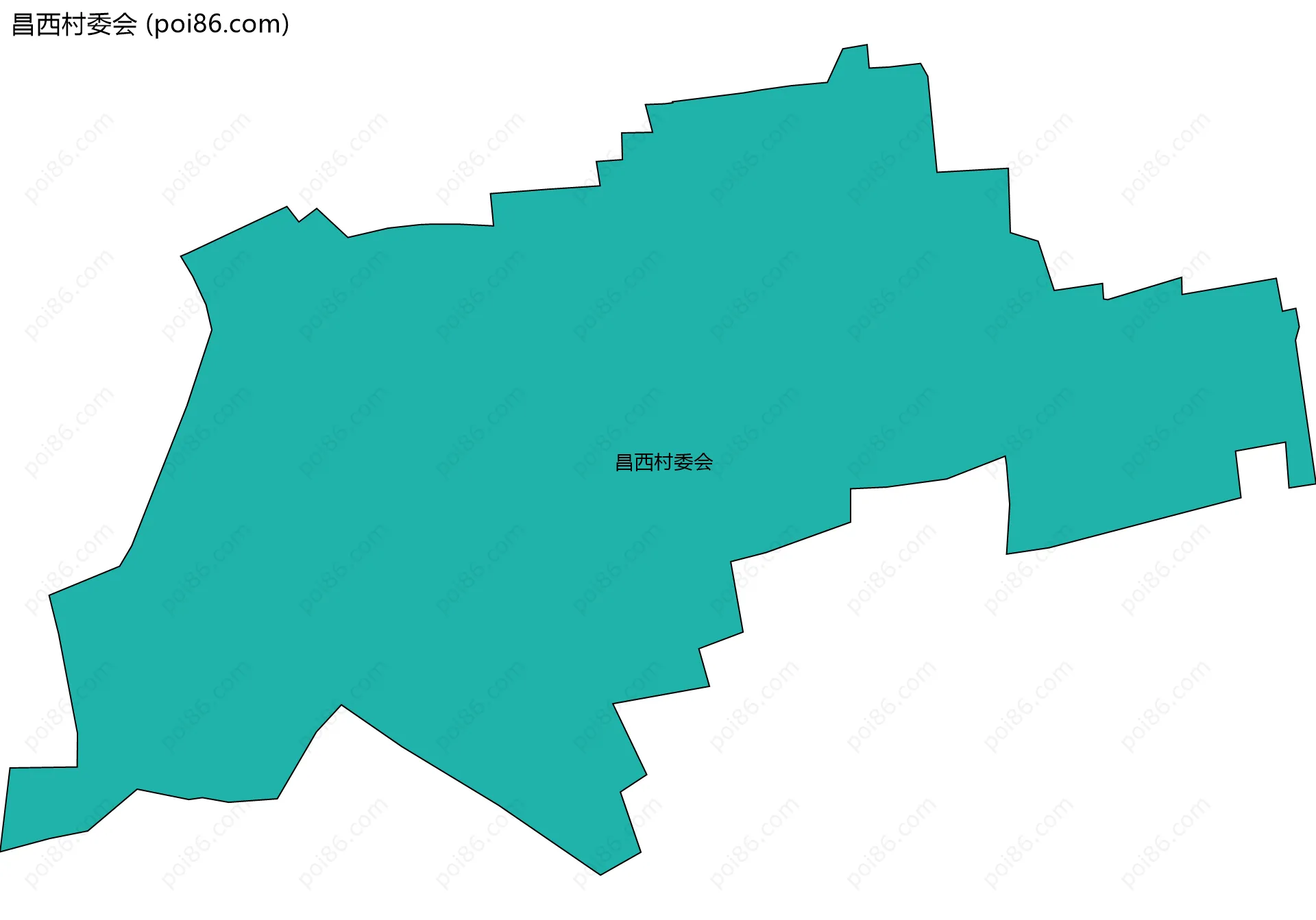 昌西村委会边界地图