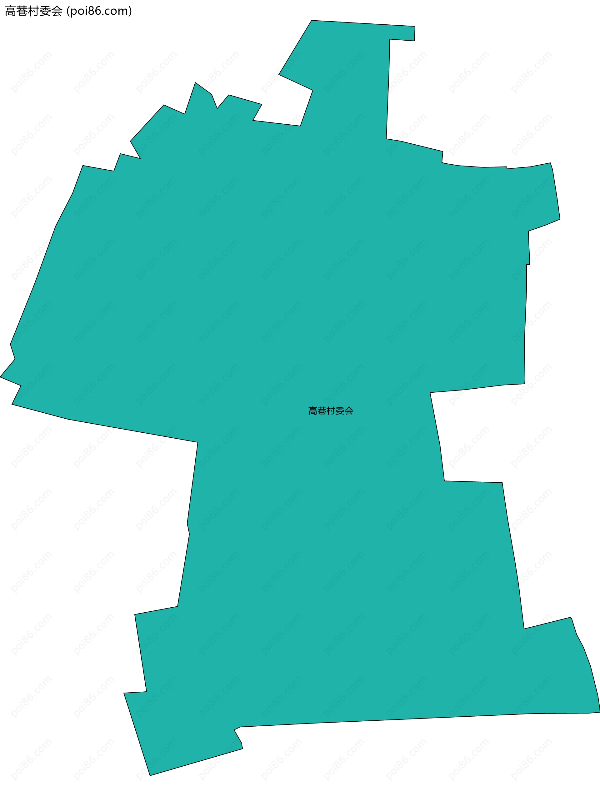 高巷村委会边界地图