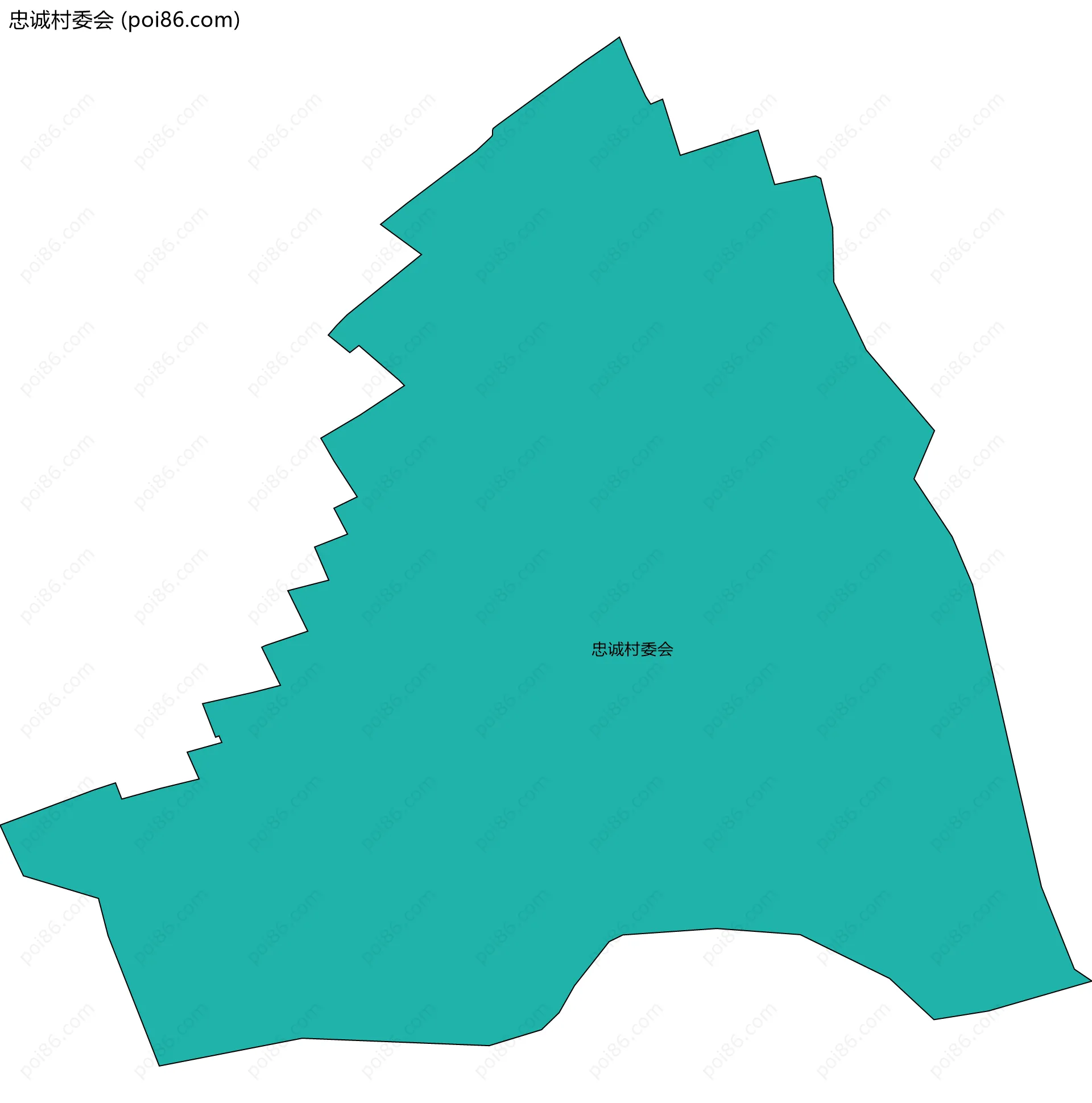 忠诚村委会边界地图