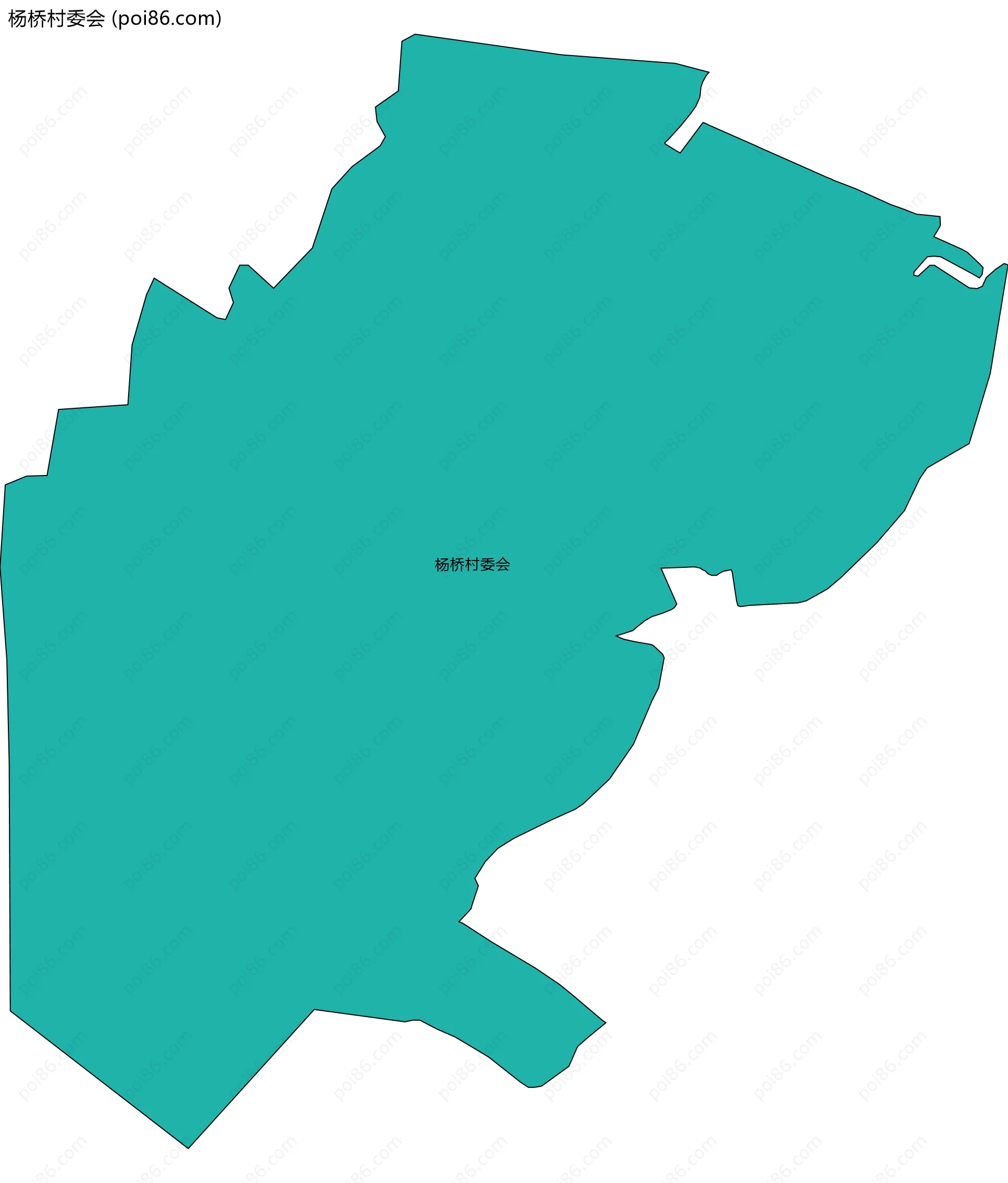 杨桥村委会边界地图