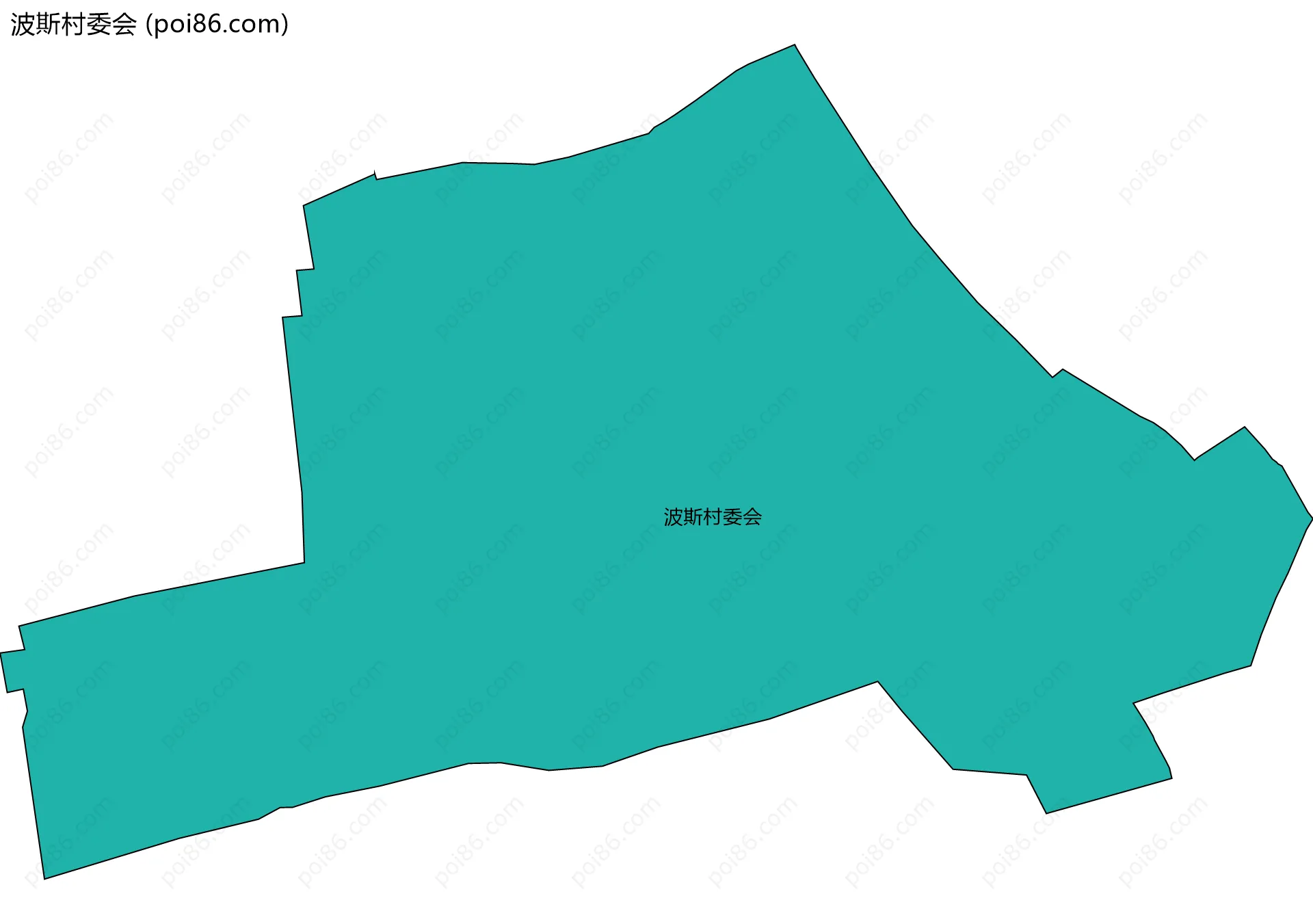 波斯村委会边界地图