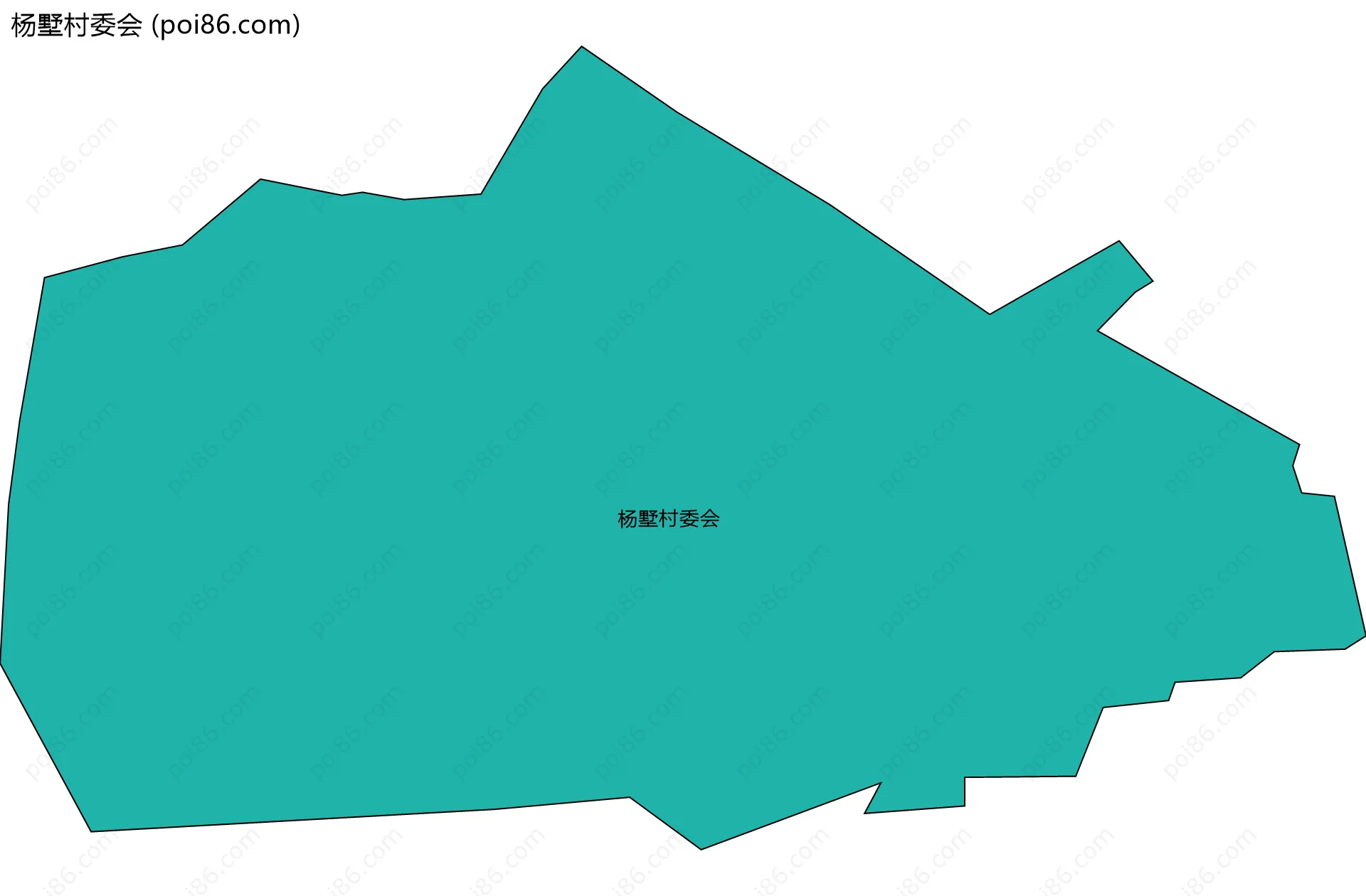 杨墅村委会边界地图