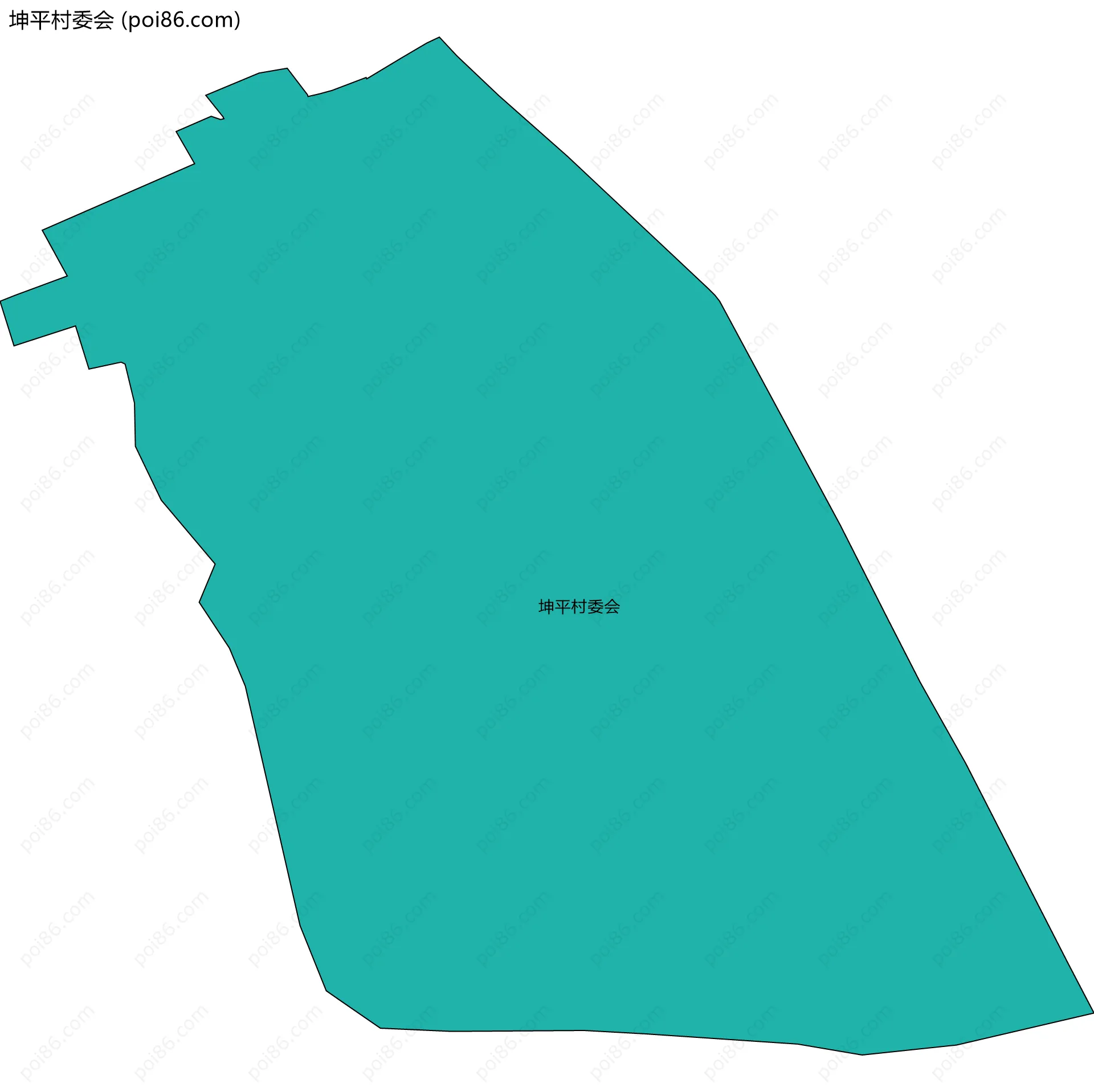 坤平村委会边界地图