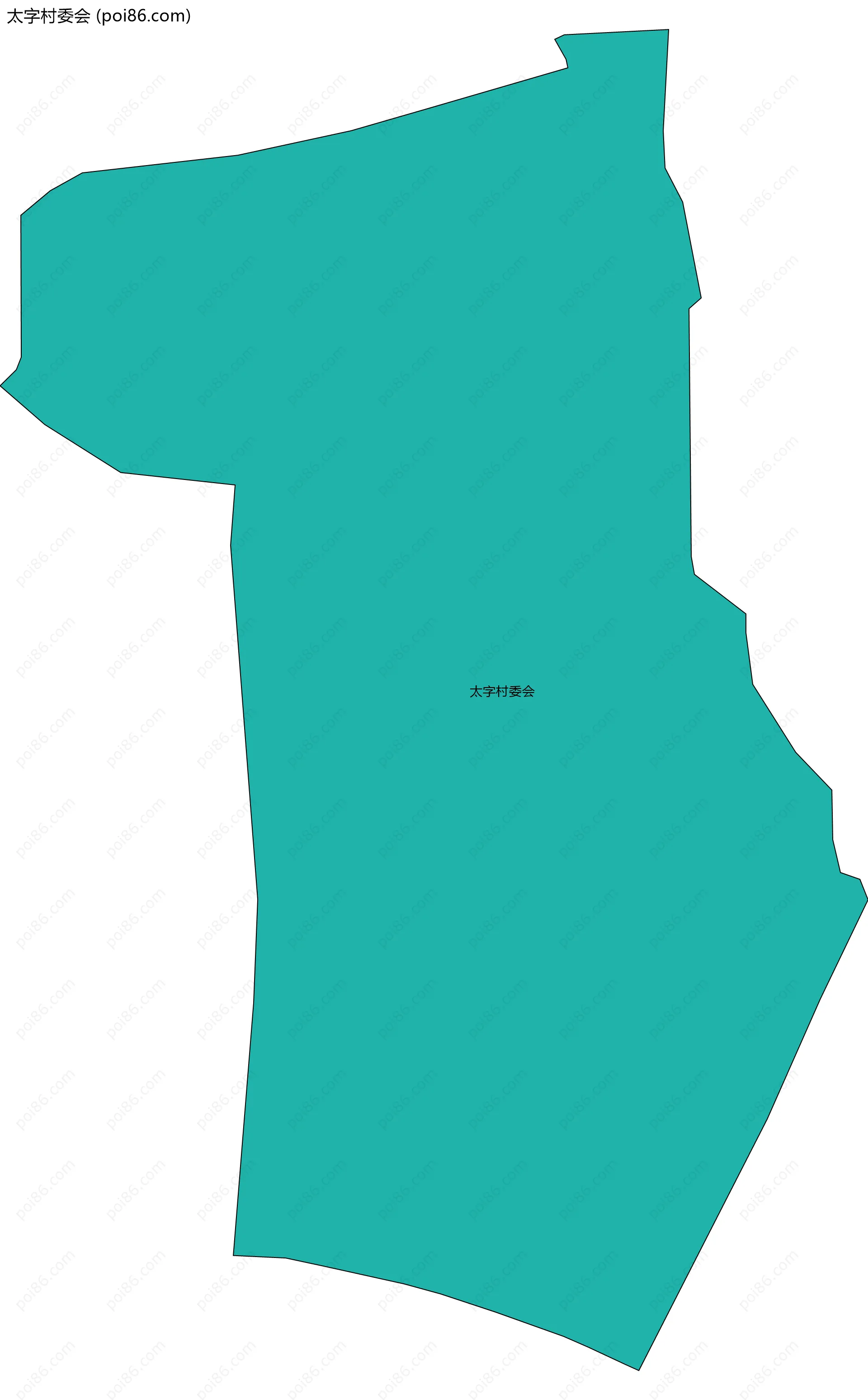 太字村委会边界地图