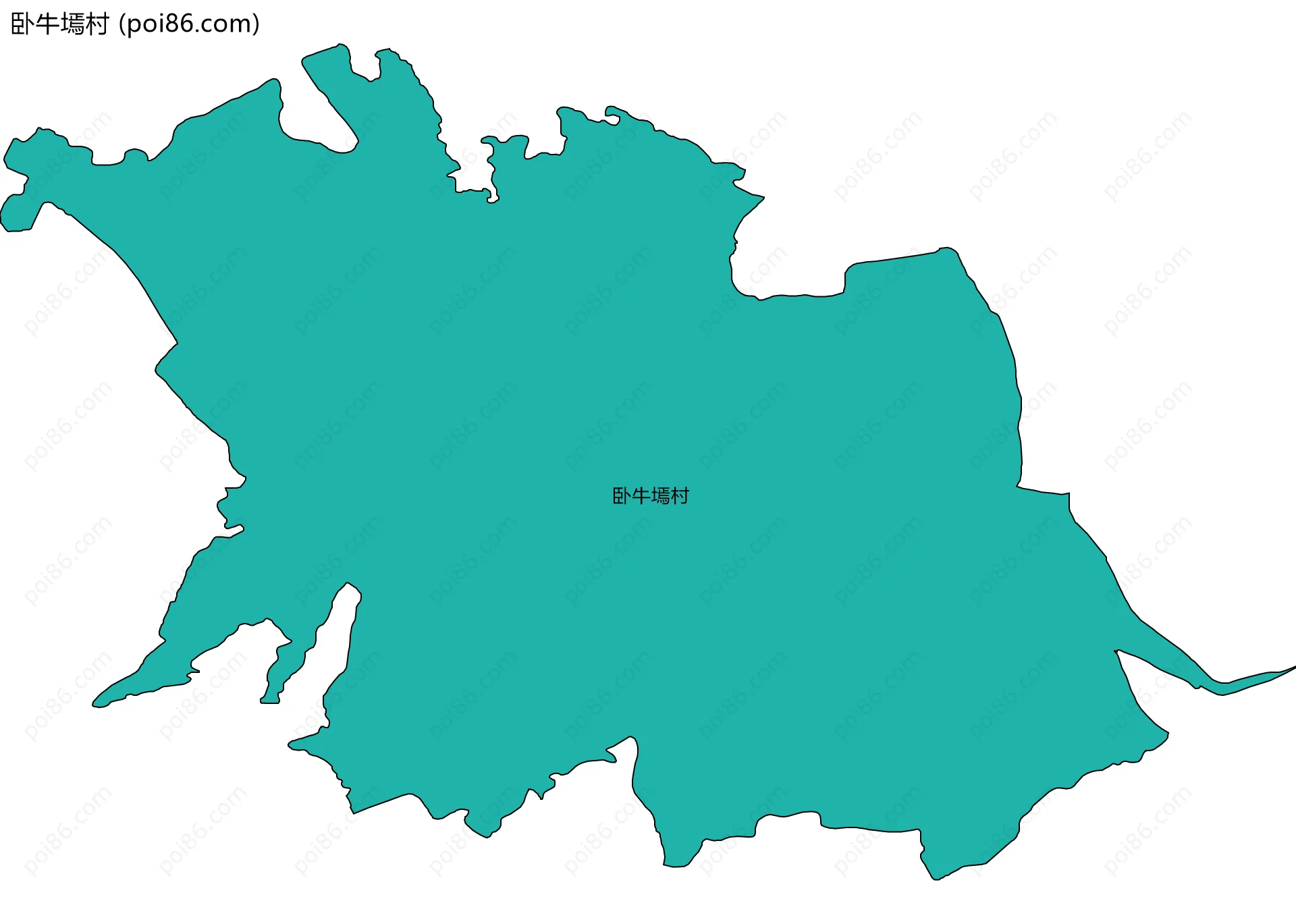 卧牛墕村边界地图