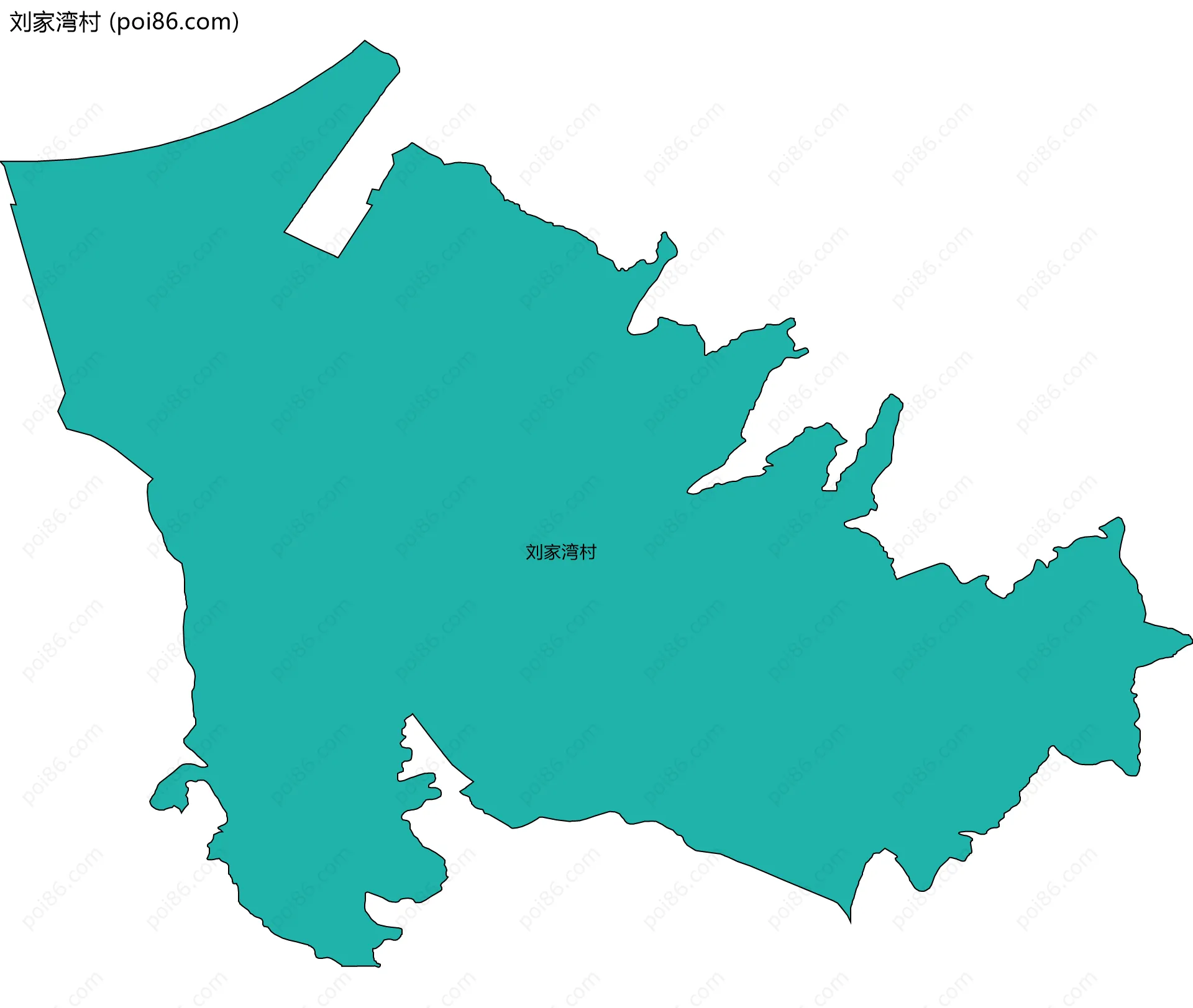 刘家湾村边界地图
