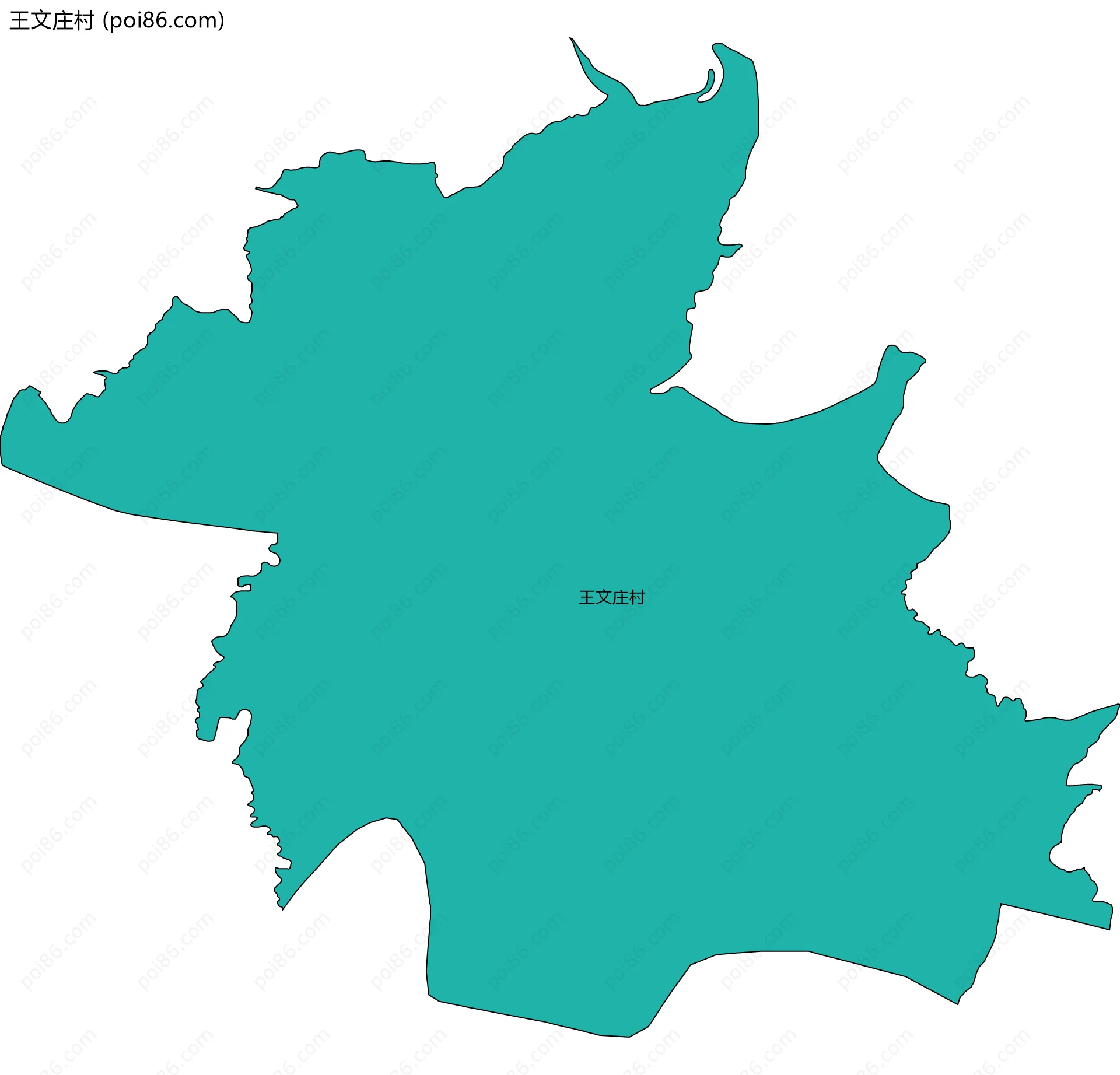 王文庄村边界地图