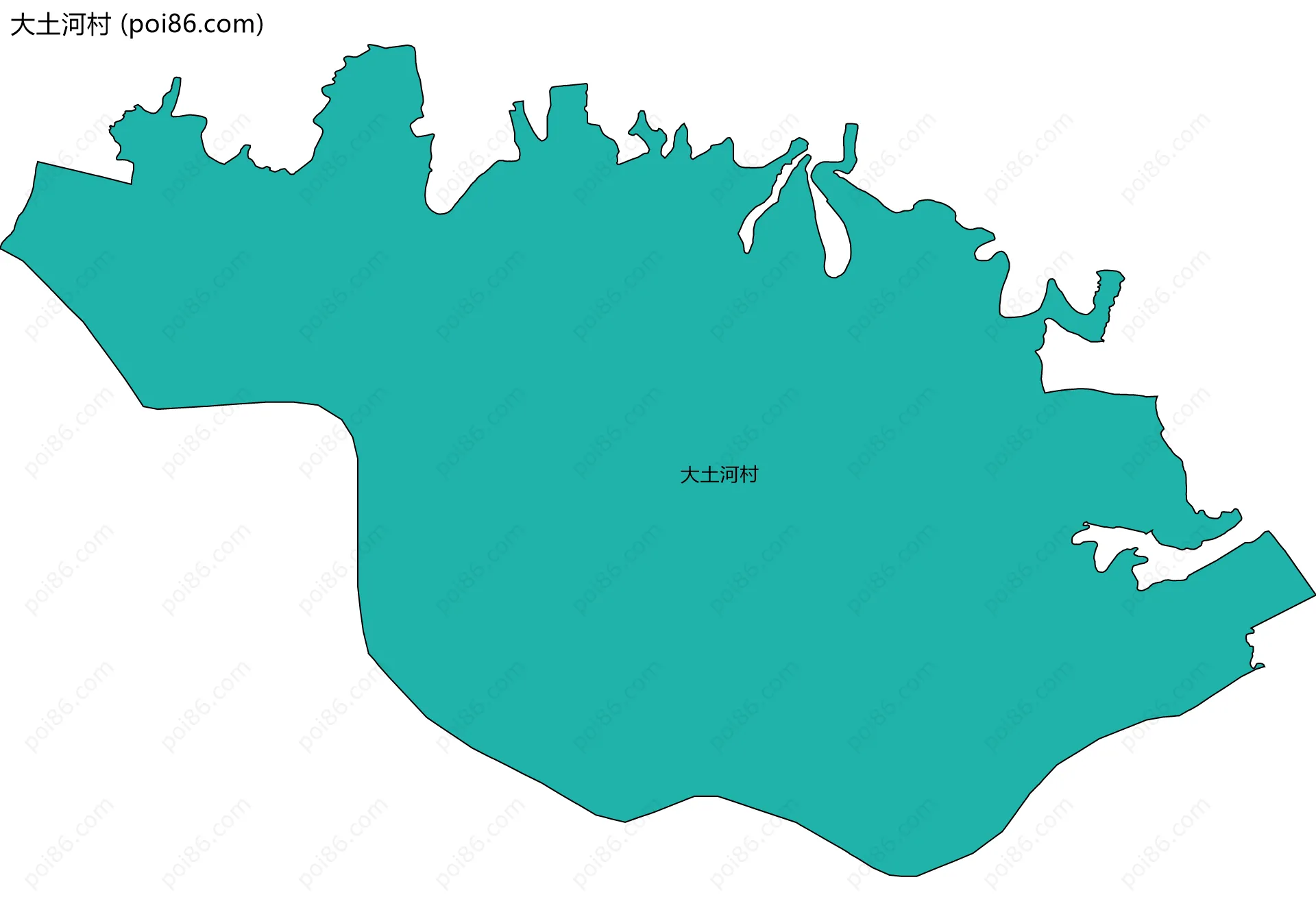 大土河村边界地图