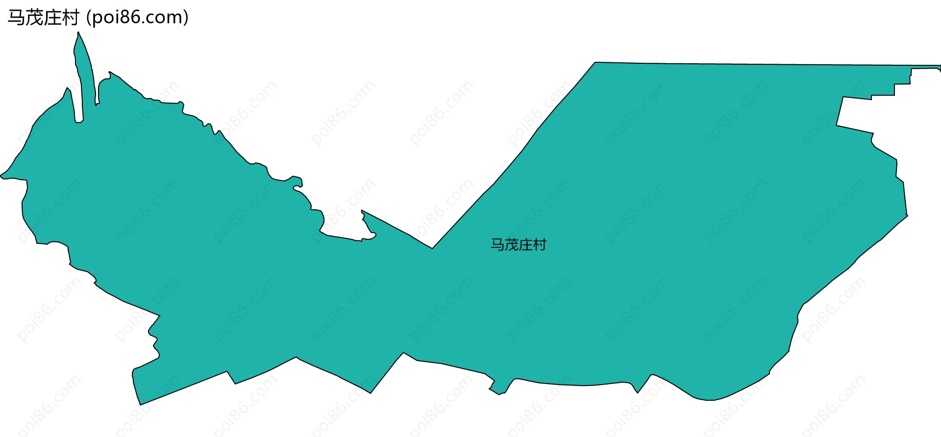 马茂庄村边界地图