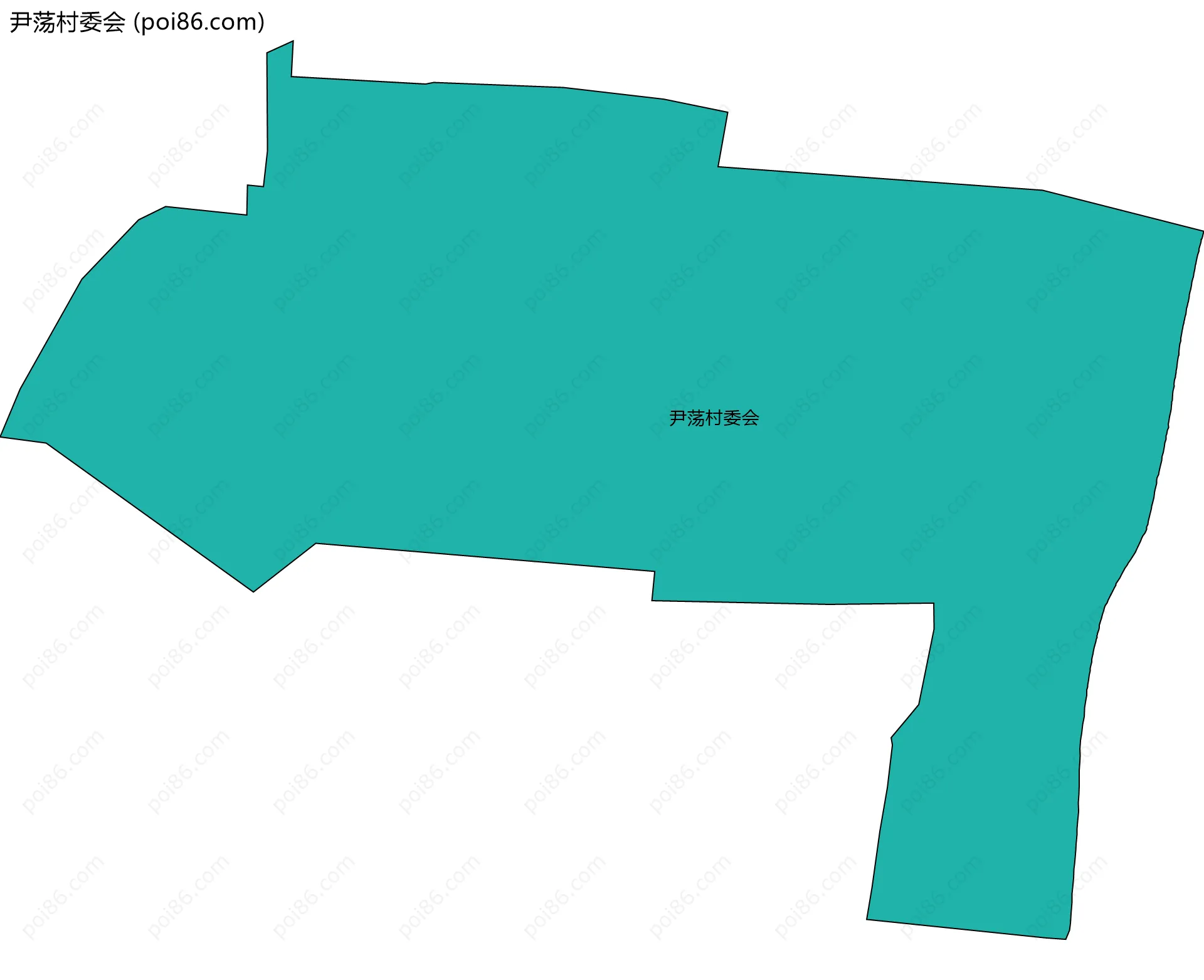 尹荡村委会边界地图