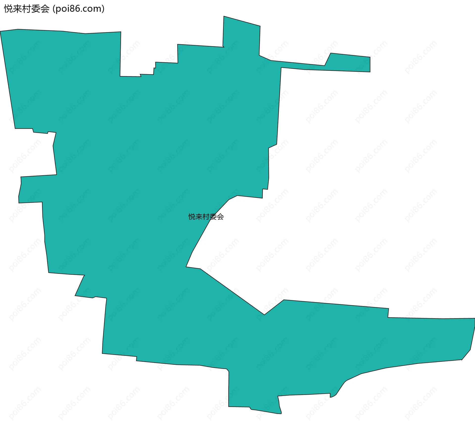 悦来村委会边界地图