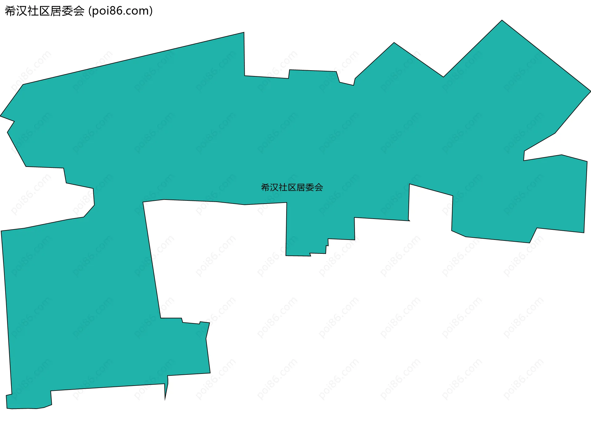 希汉社区居委会边界地图