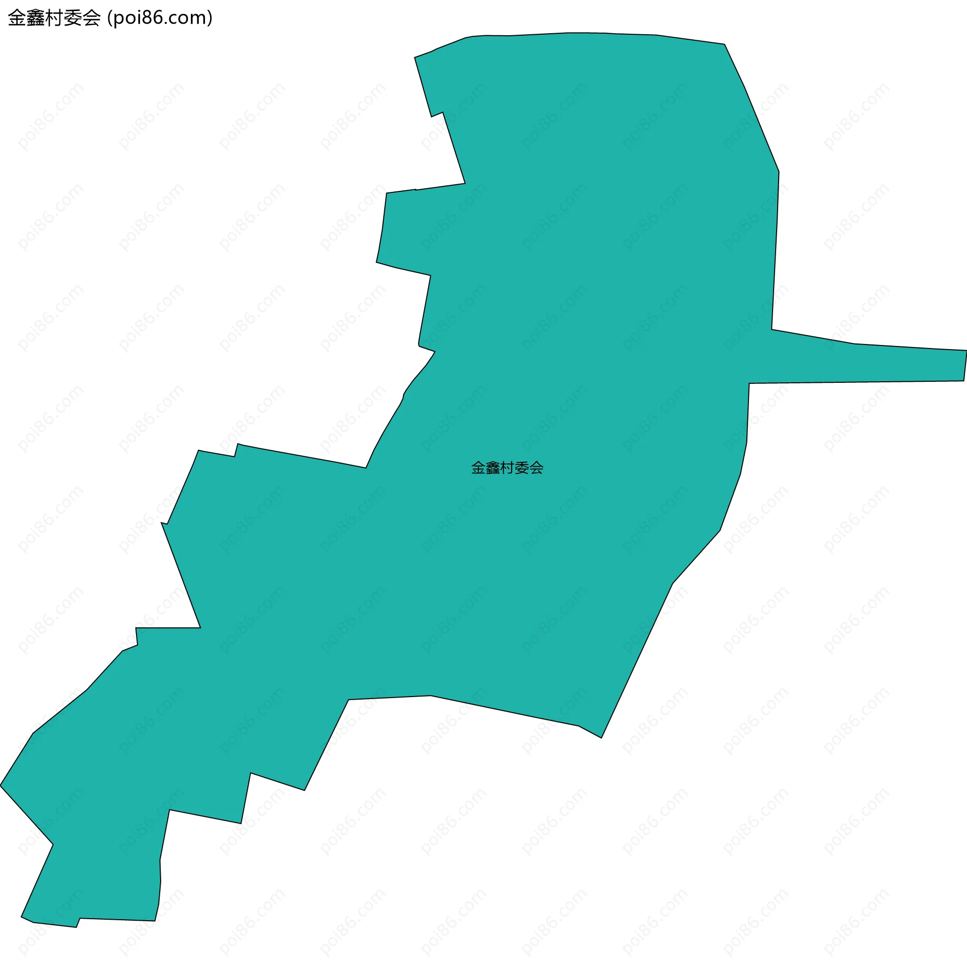 金鑫村委会边界地图