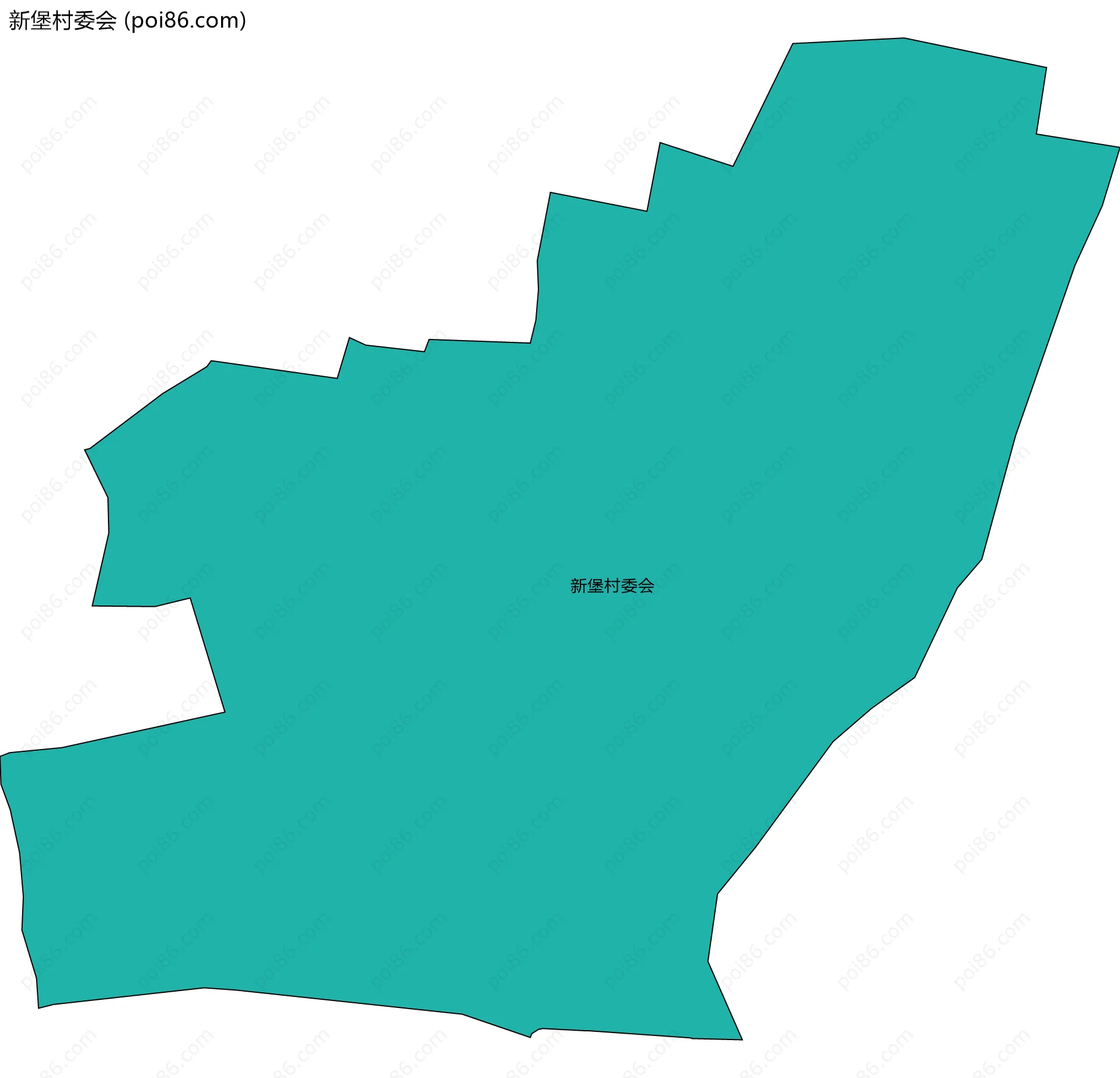 新堡村委会边界地图