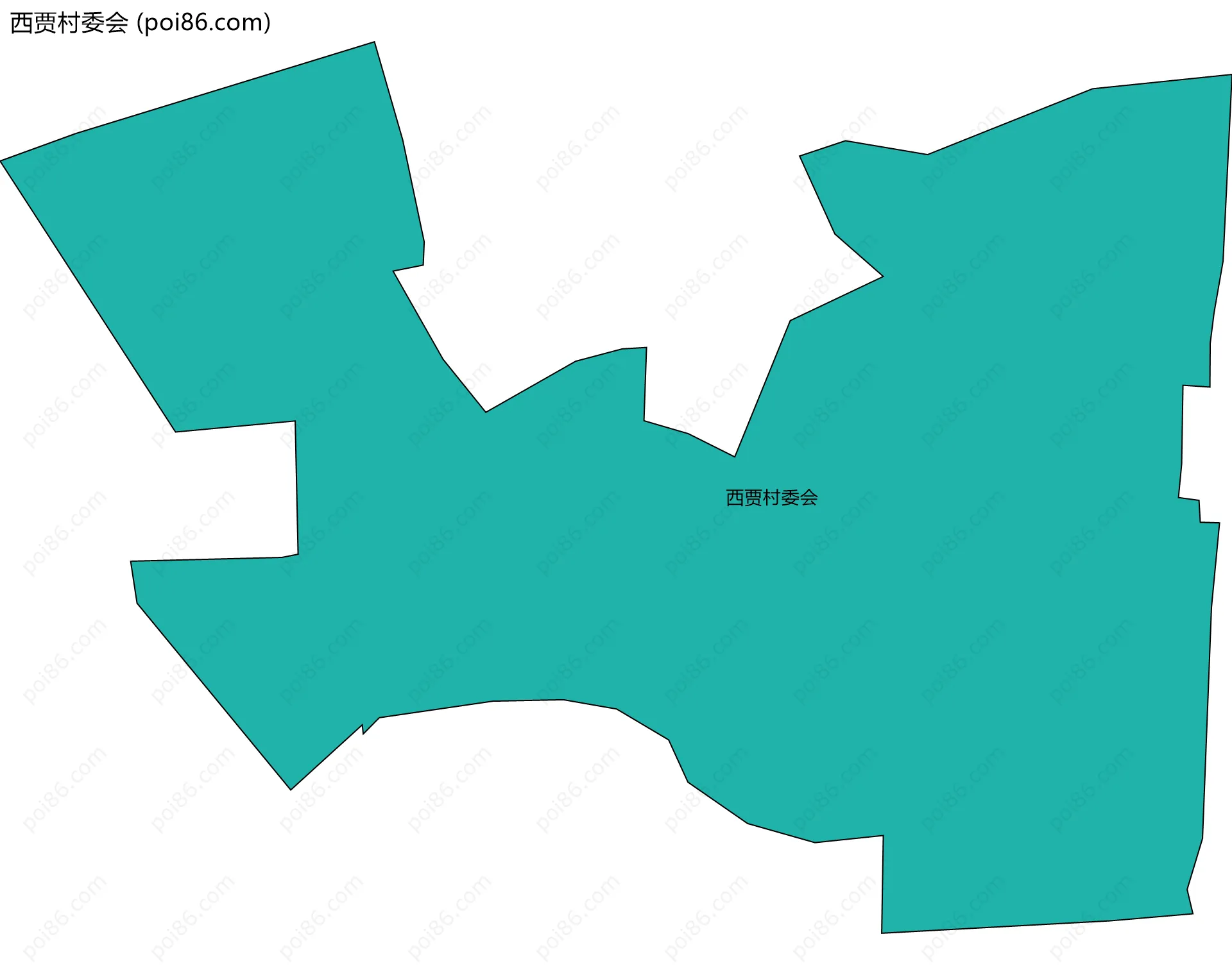 西贾村委会边界地图