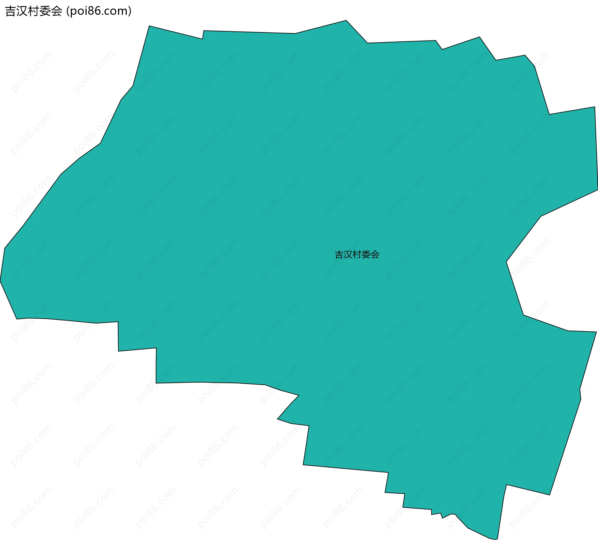 吉汉村委会边界地图