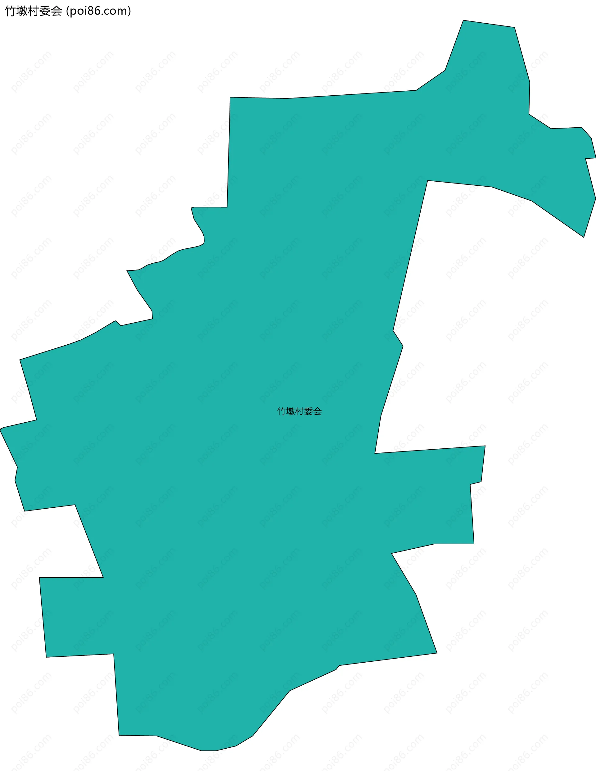 竹墩村委会边界地图