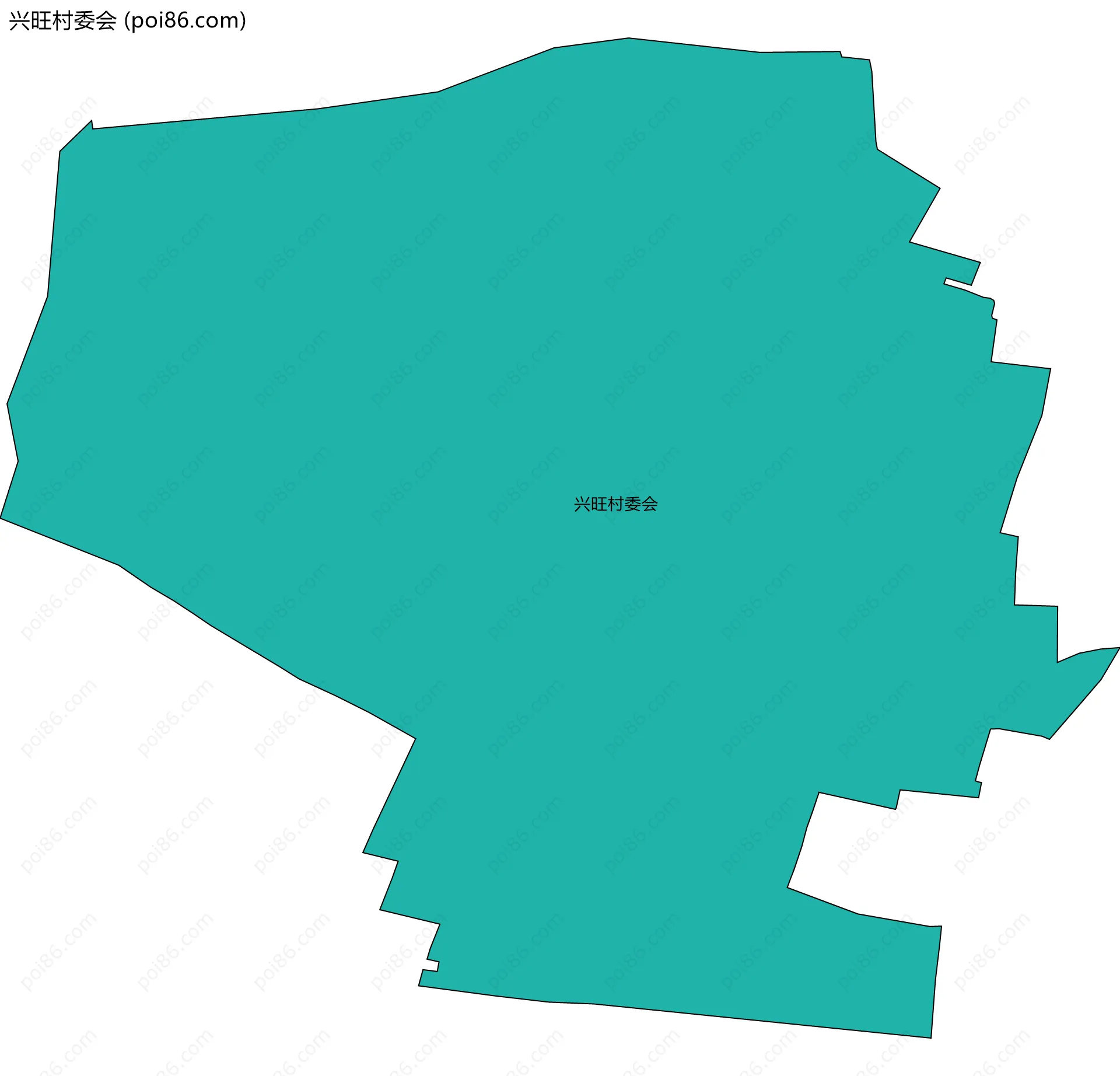 兴旺村委会边界地图