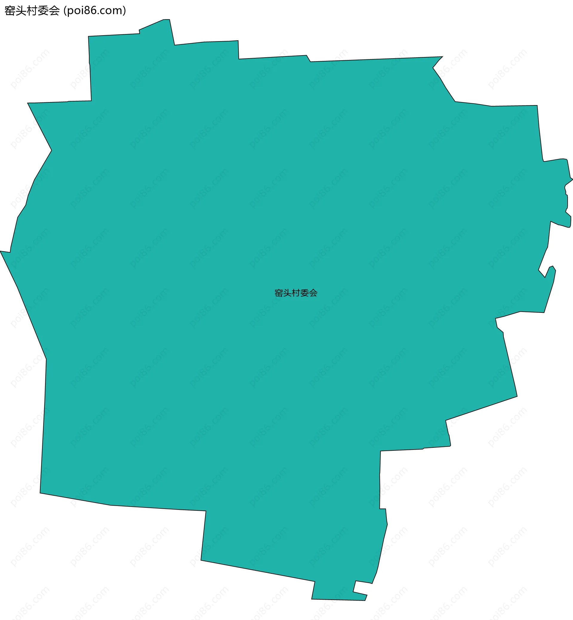 窑头村委会边界地图