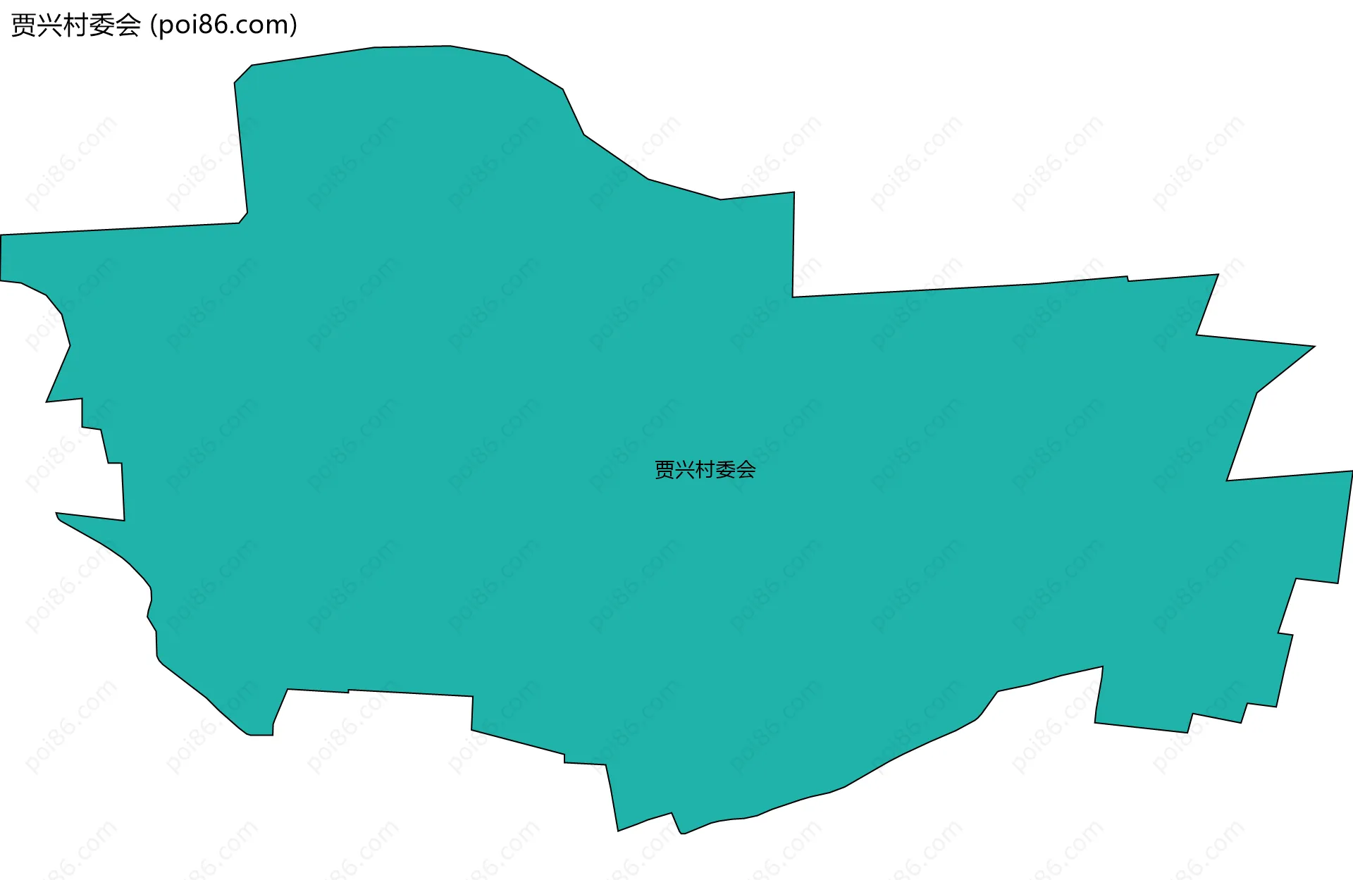 贾兴村委会边界地图