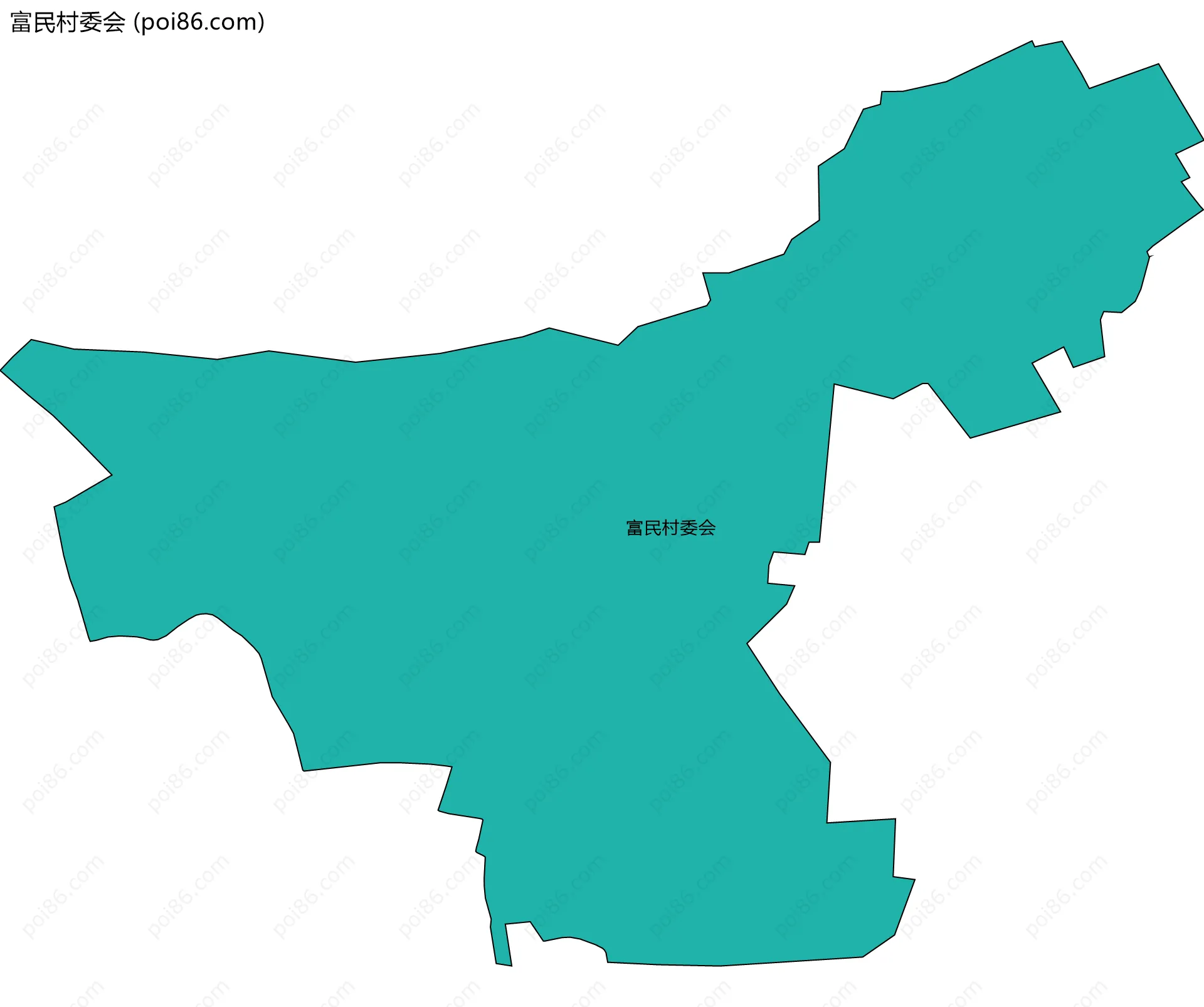 富民村委会边界地图