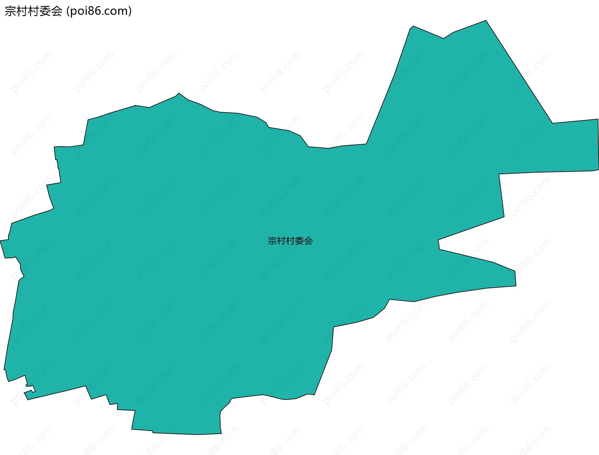 宗村村委会边界地图
