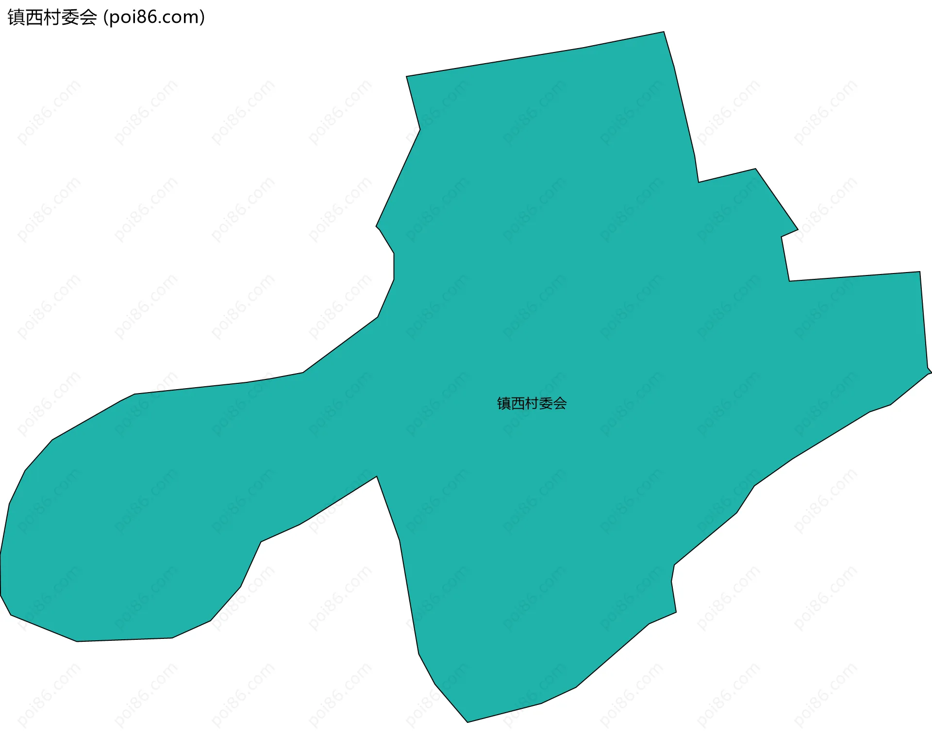 镇西村委会边界地图