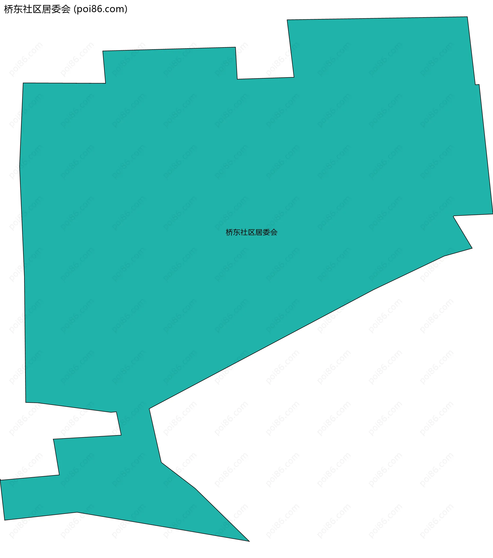 桥东社区居委会边界地图