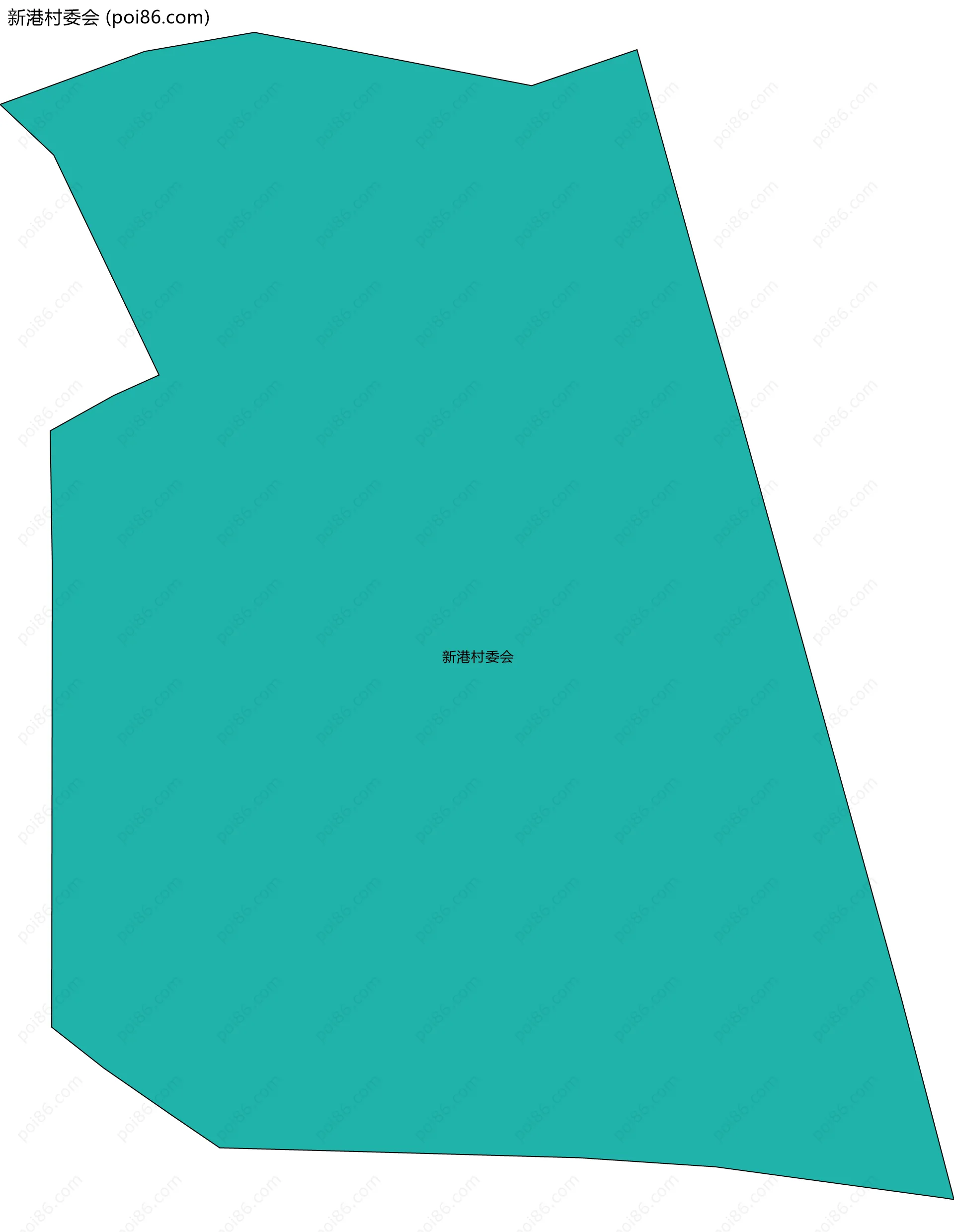 新港村委会边界地图