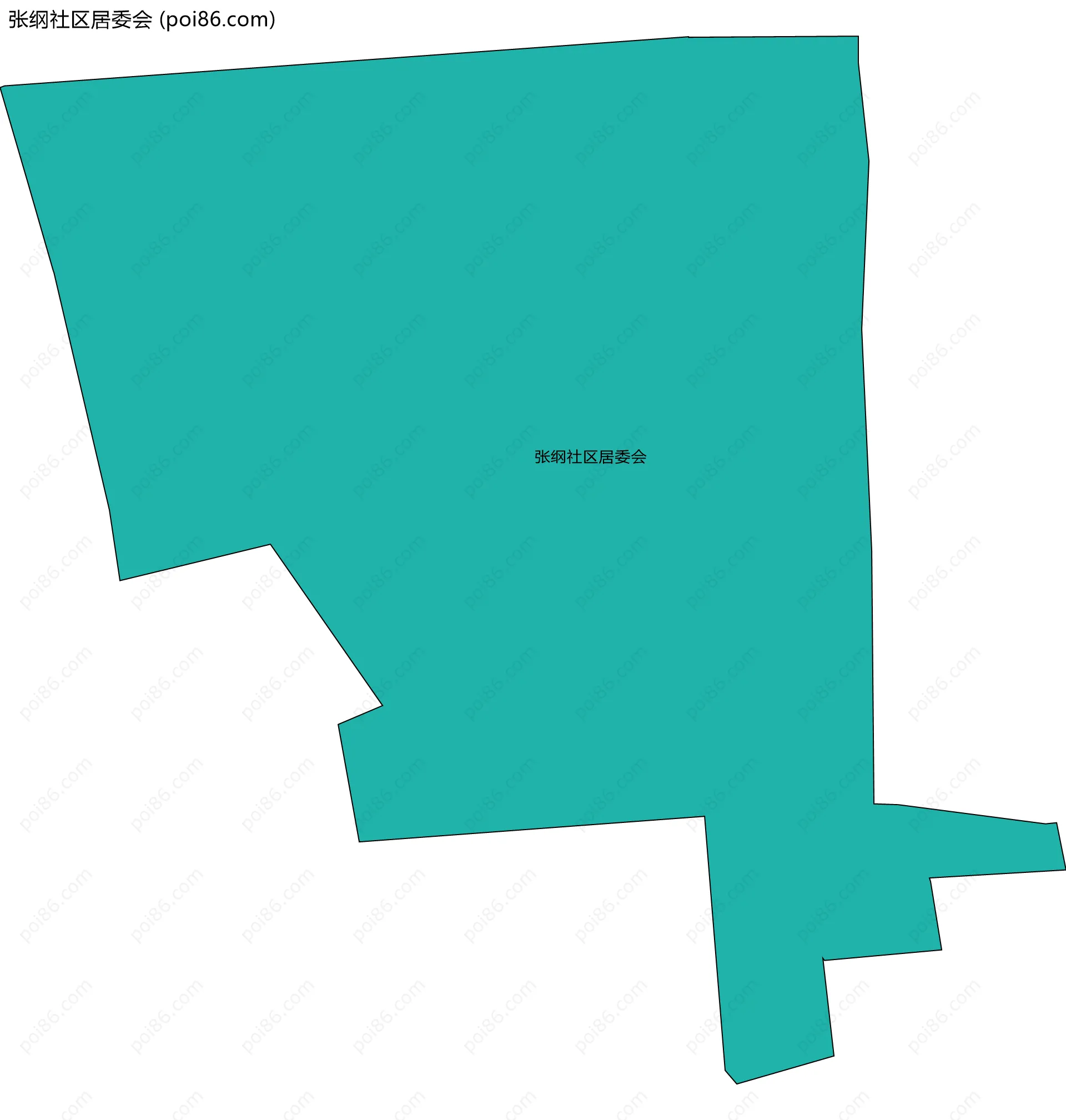 张纲社区居委会边界地图