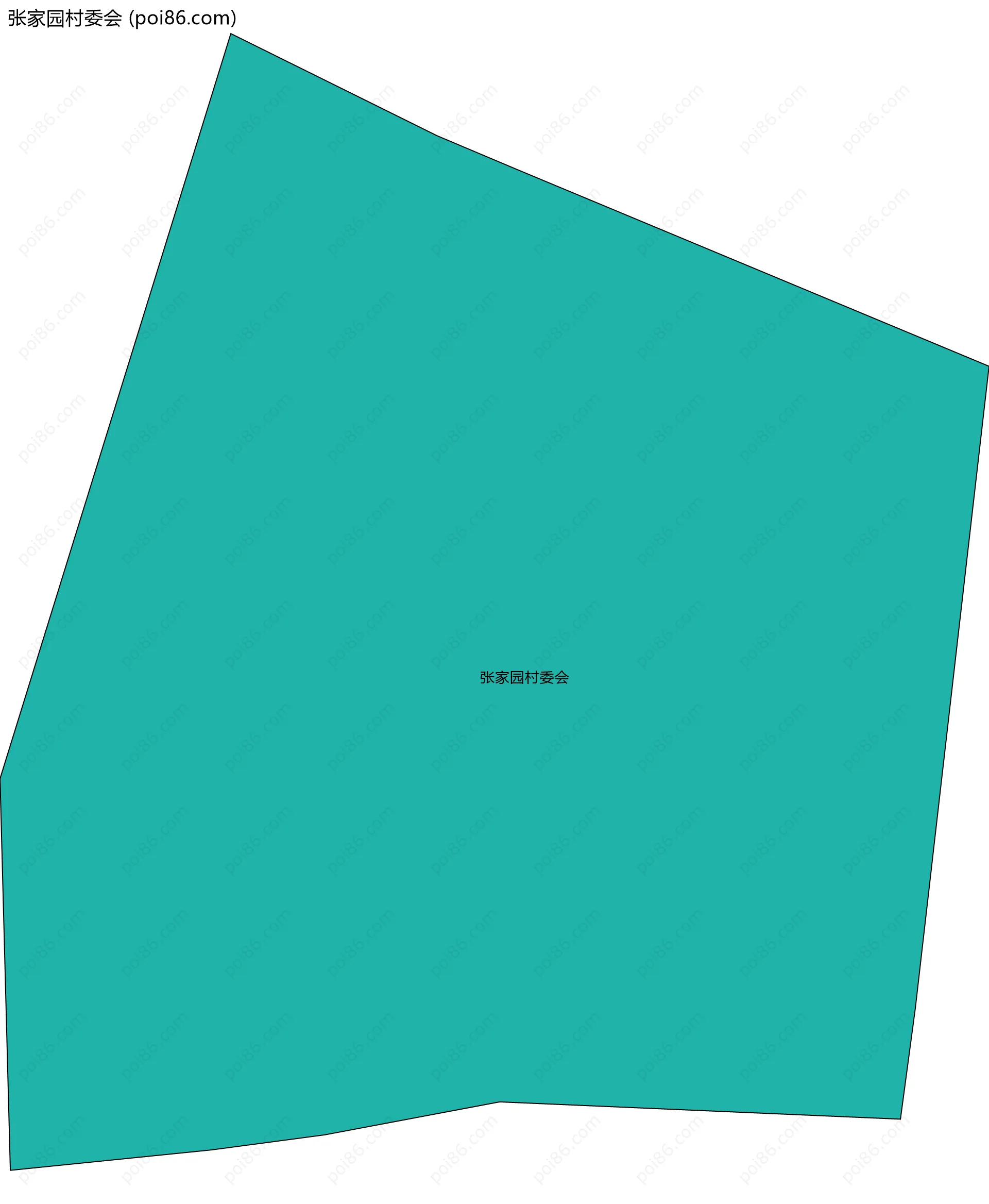 张家园村委会边界地图