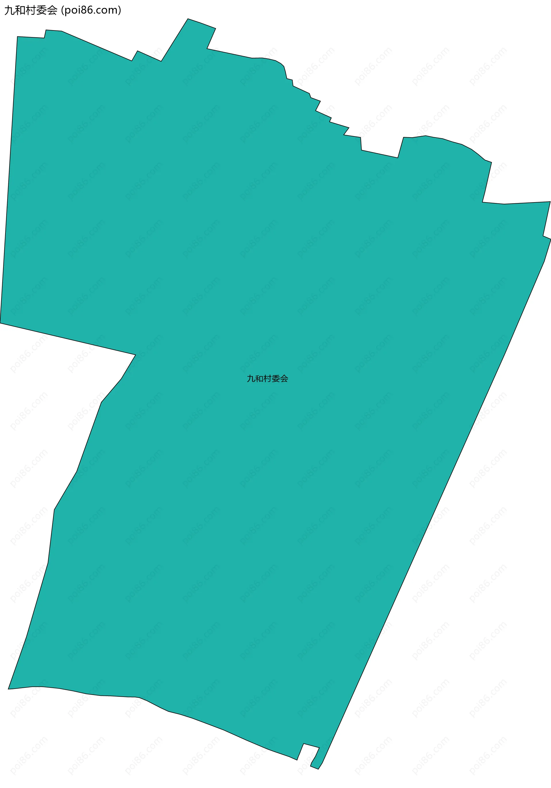 九和村委会边界地图