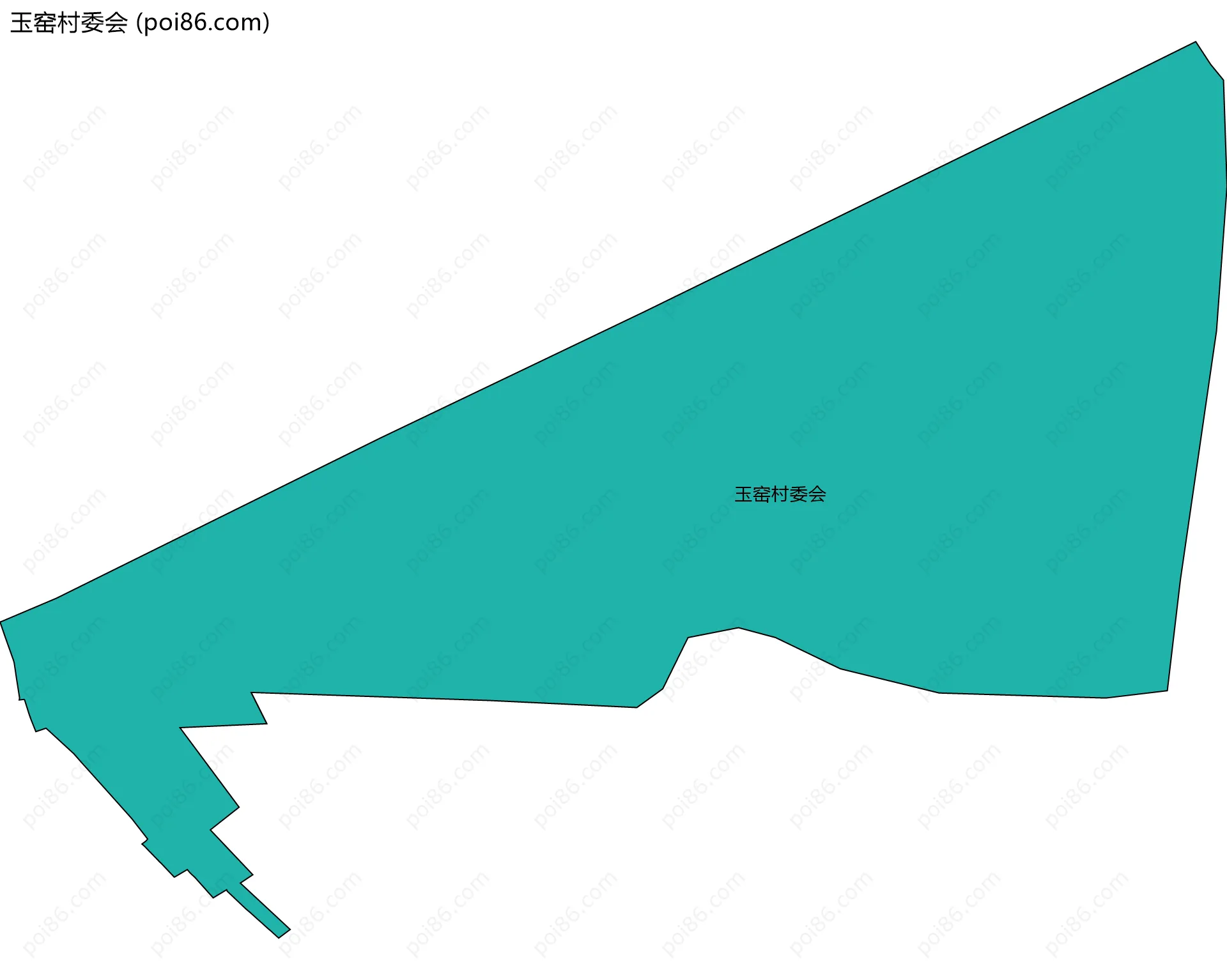 玉窑村委会边界地图