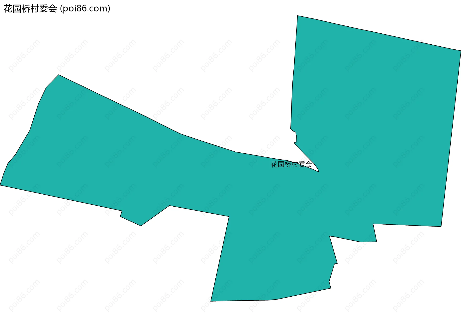 花园桥村委会边界地图