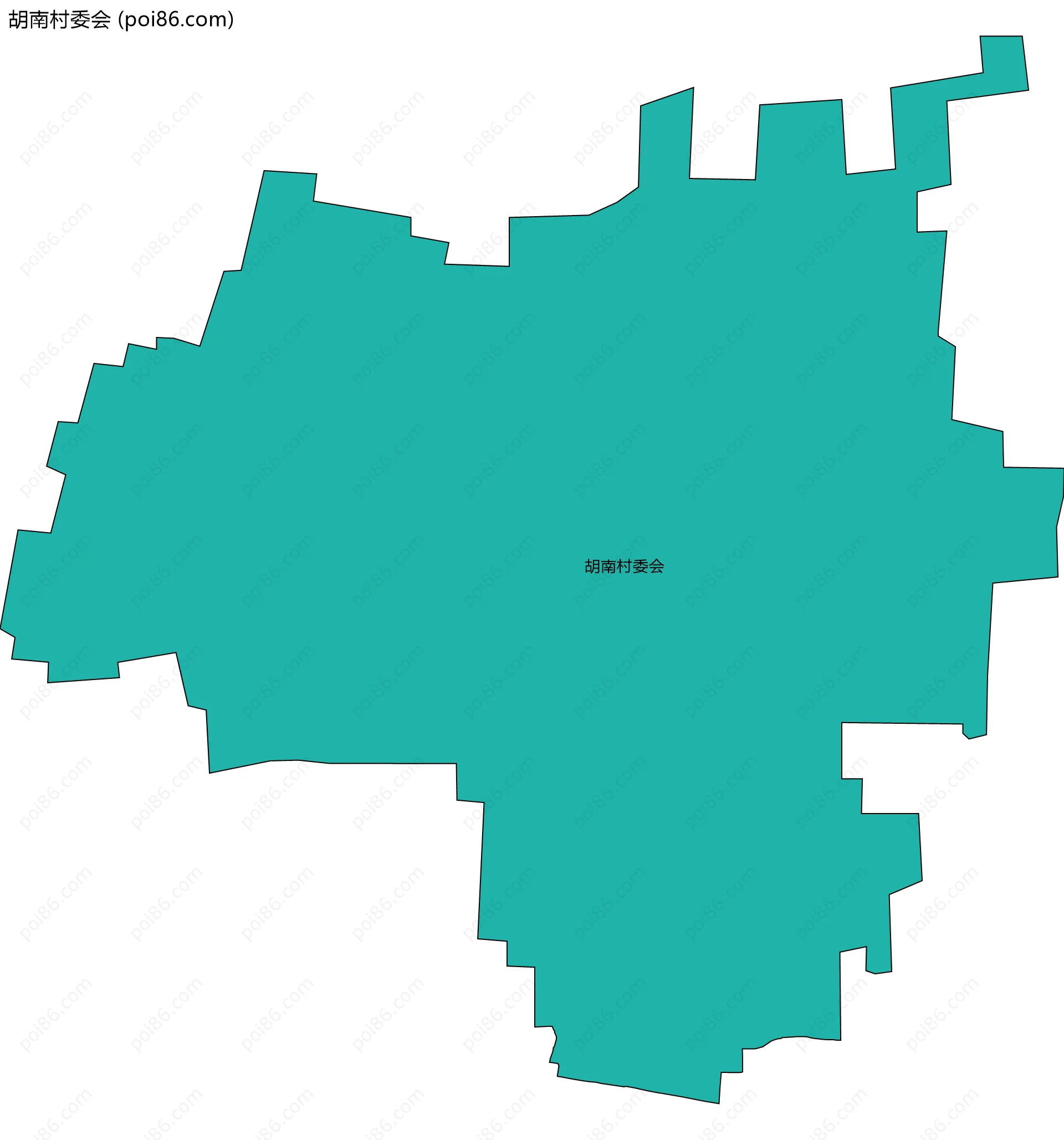 胡南村委会边界地图