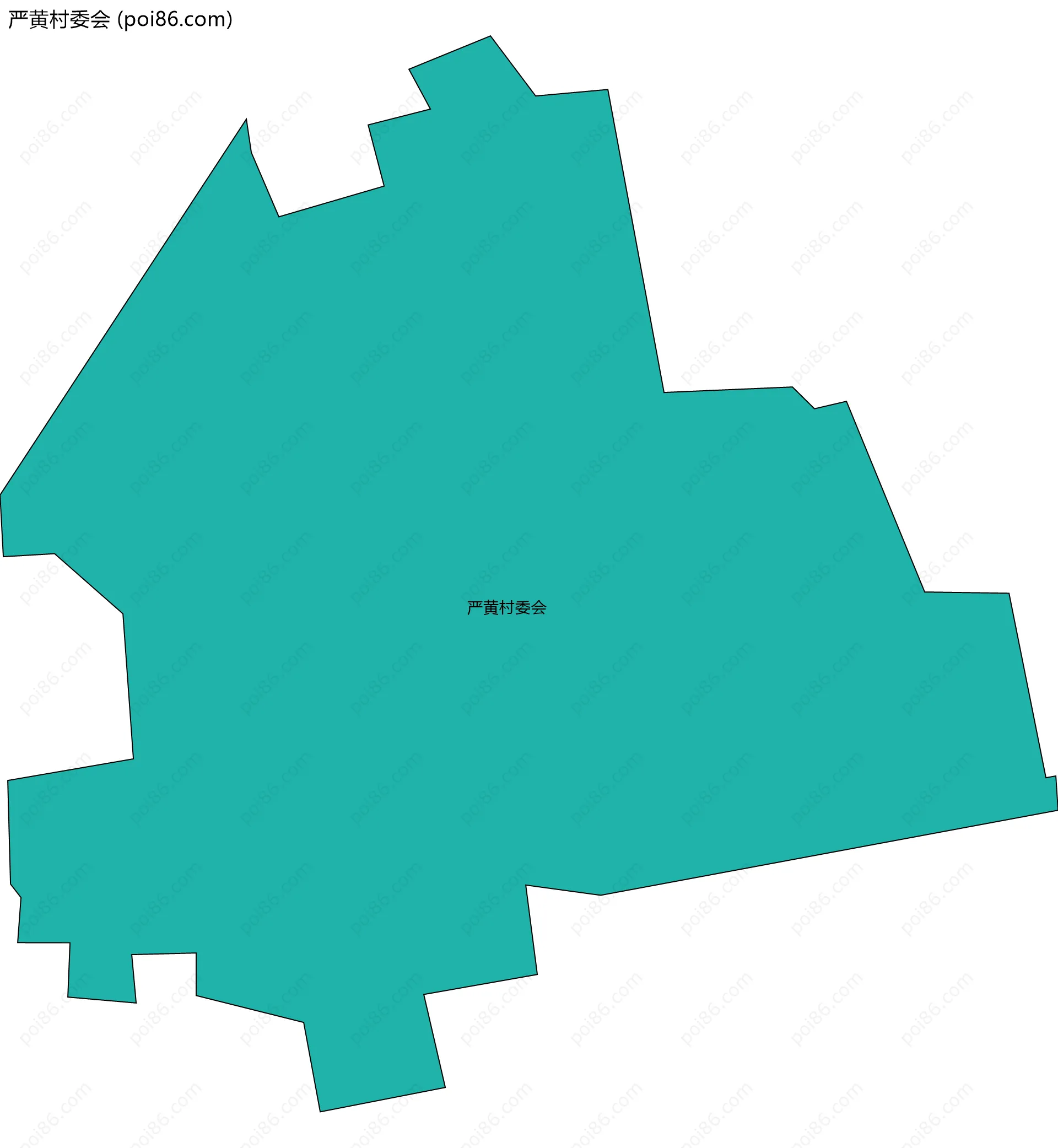 严黄村委会边界地图