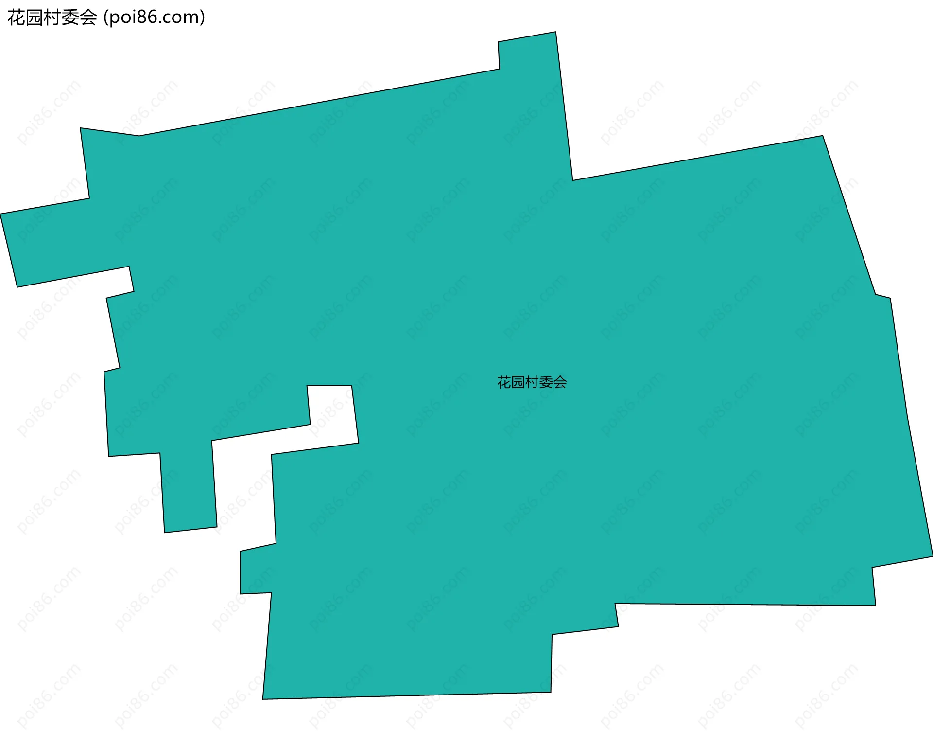 花园村委会边界地图